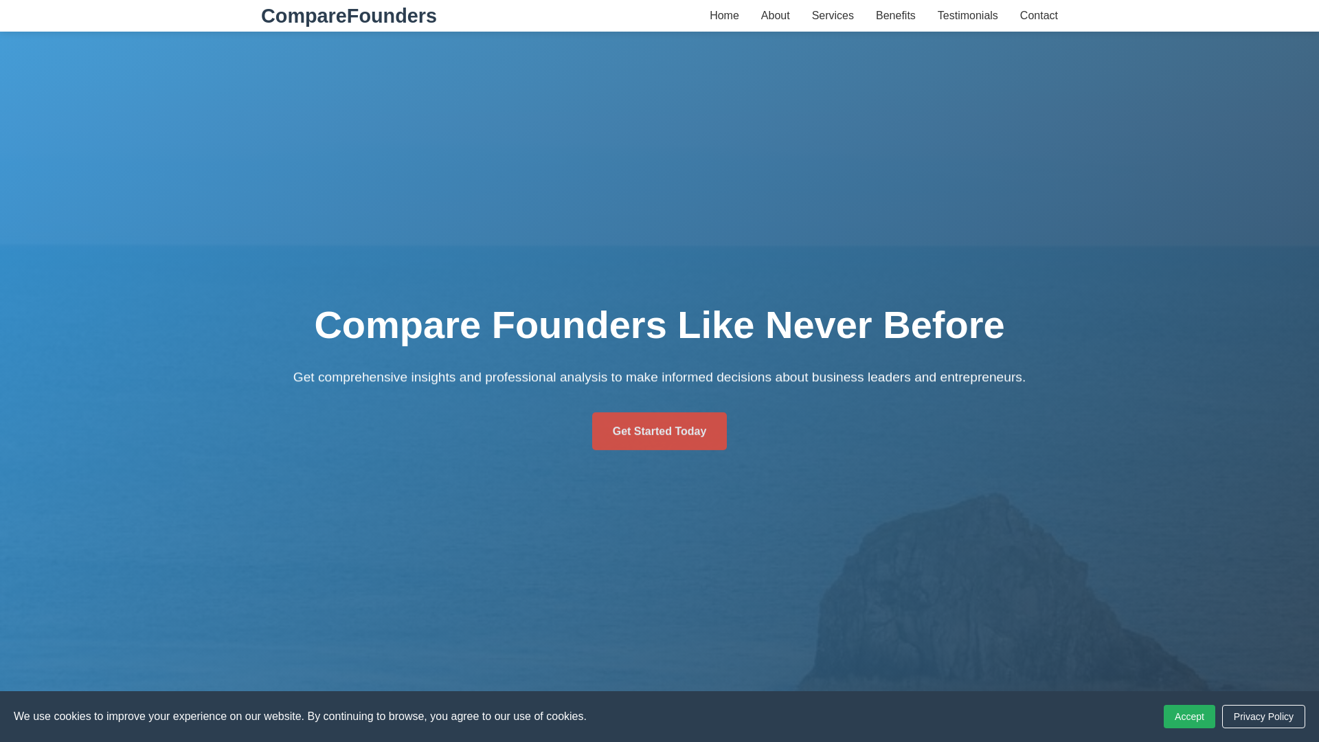 website screenshot of https://comparefounders.cyou/