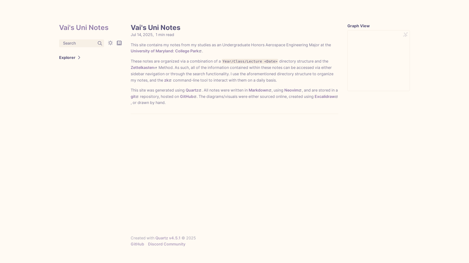 website screenshot of https://uni-vaisriv.pages.dev/