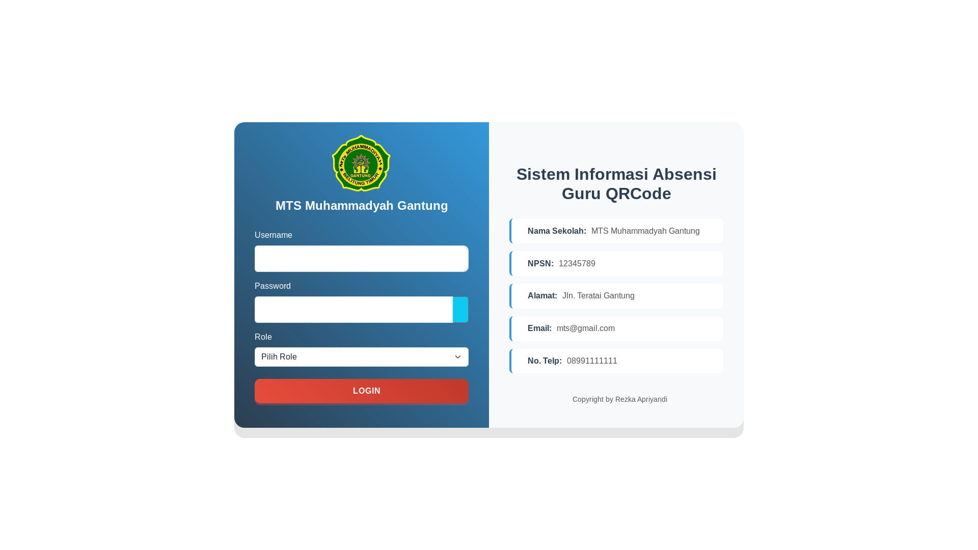website screenshot of https://demoabsensiqrcode.my.id/