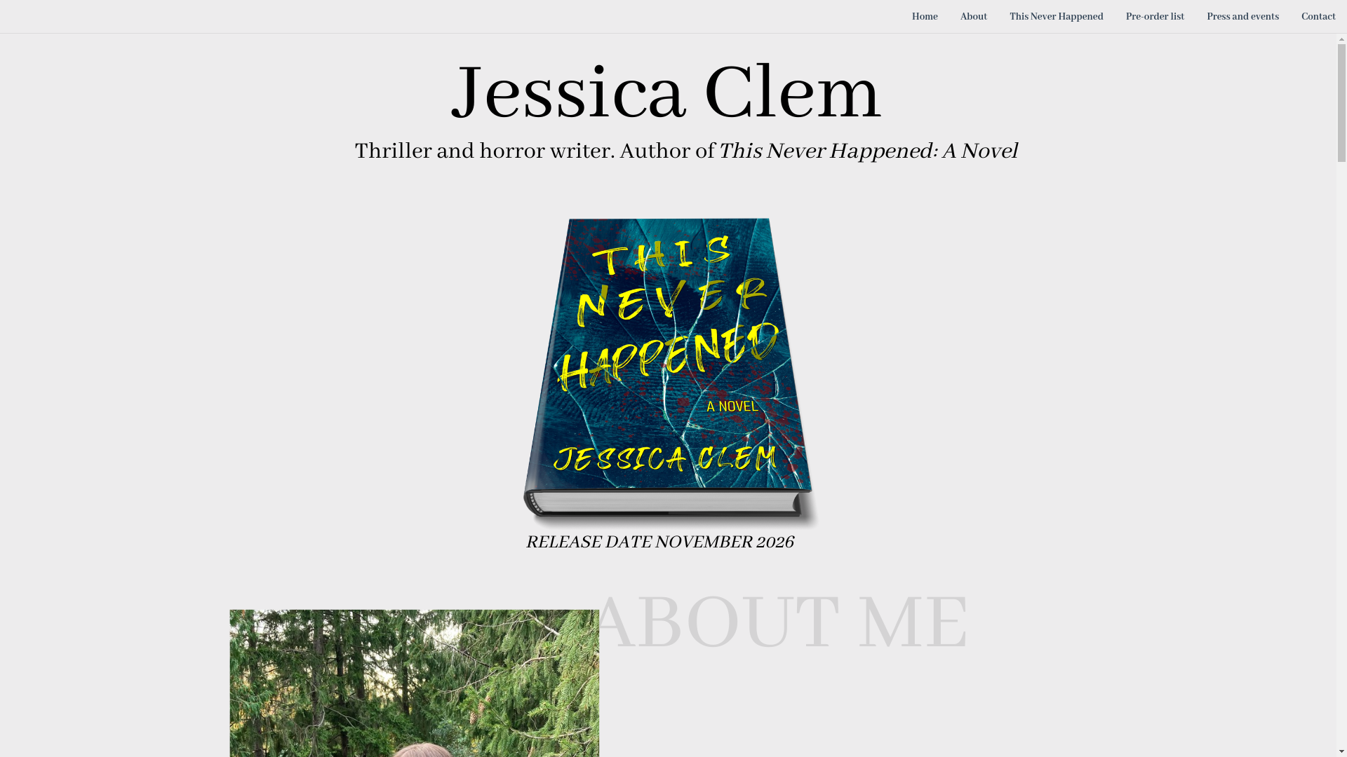 website screenshot of https://jessicaclem.com/