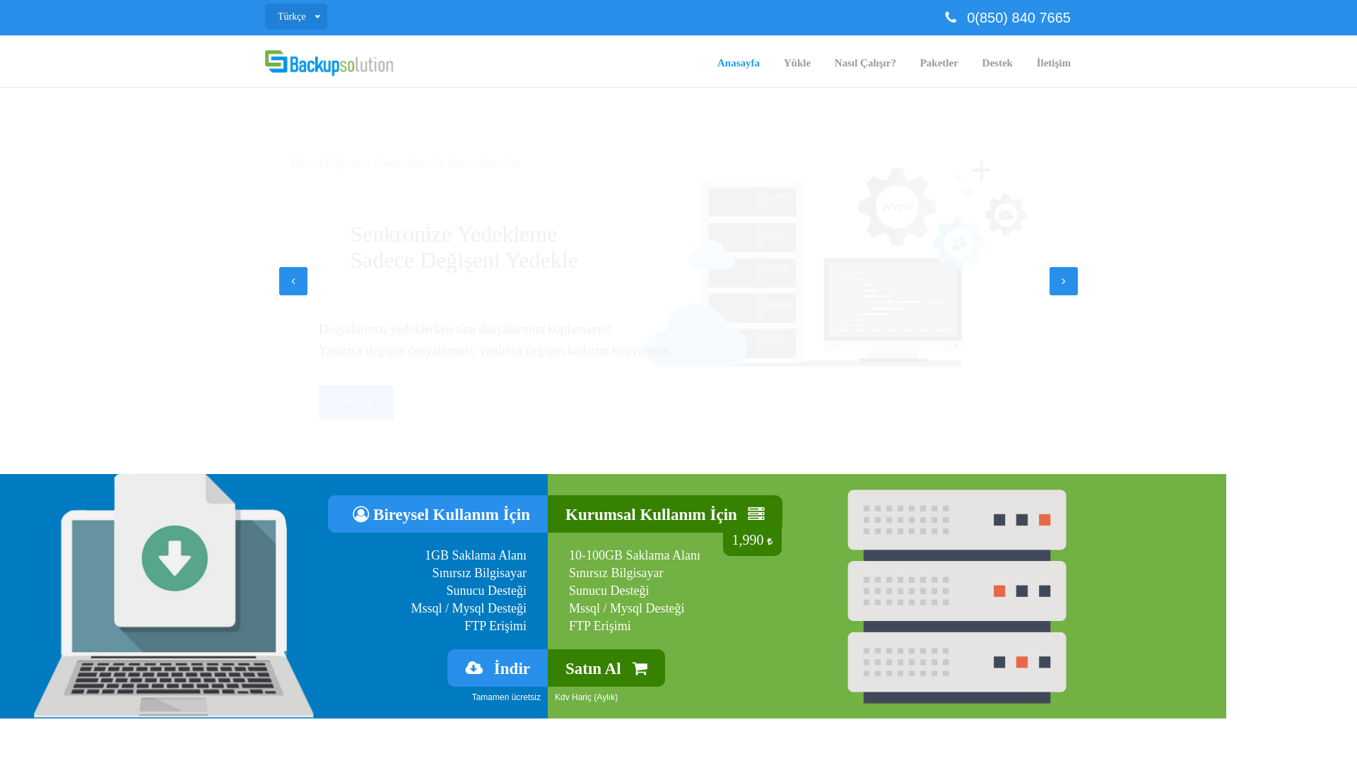 website screenshot of https://backupso.com