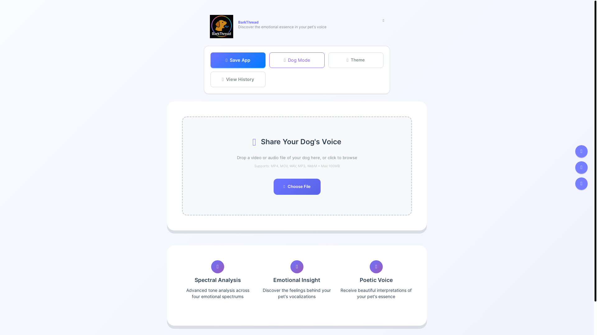 website screenshot of https://barkthread.net/