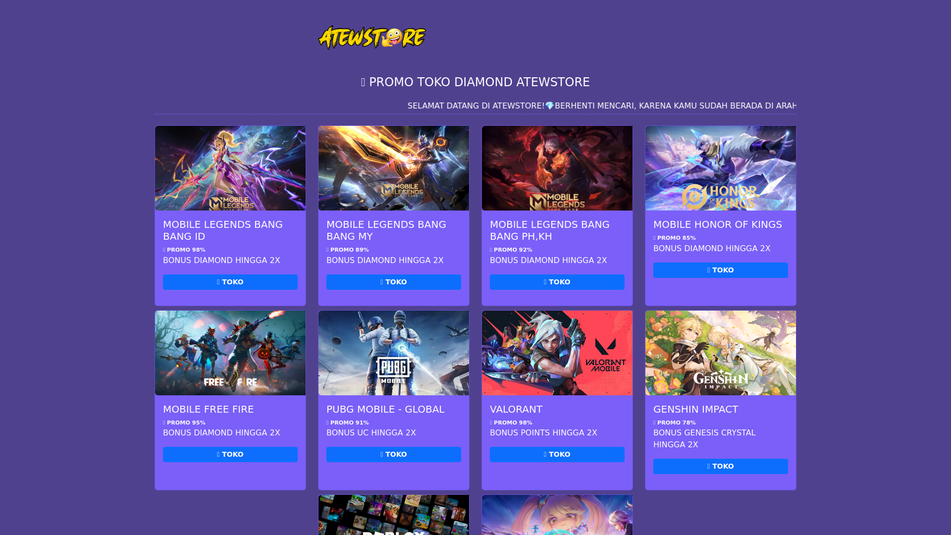 website screenshot of https://atewstore.pages.dev/