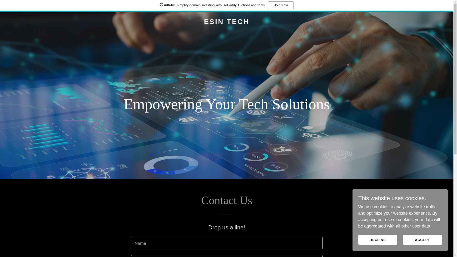 website screenshot of https://esintech.eu/