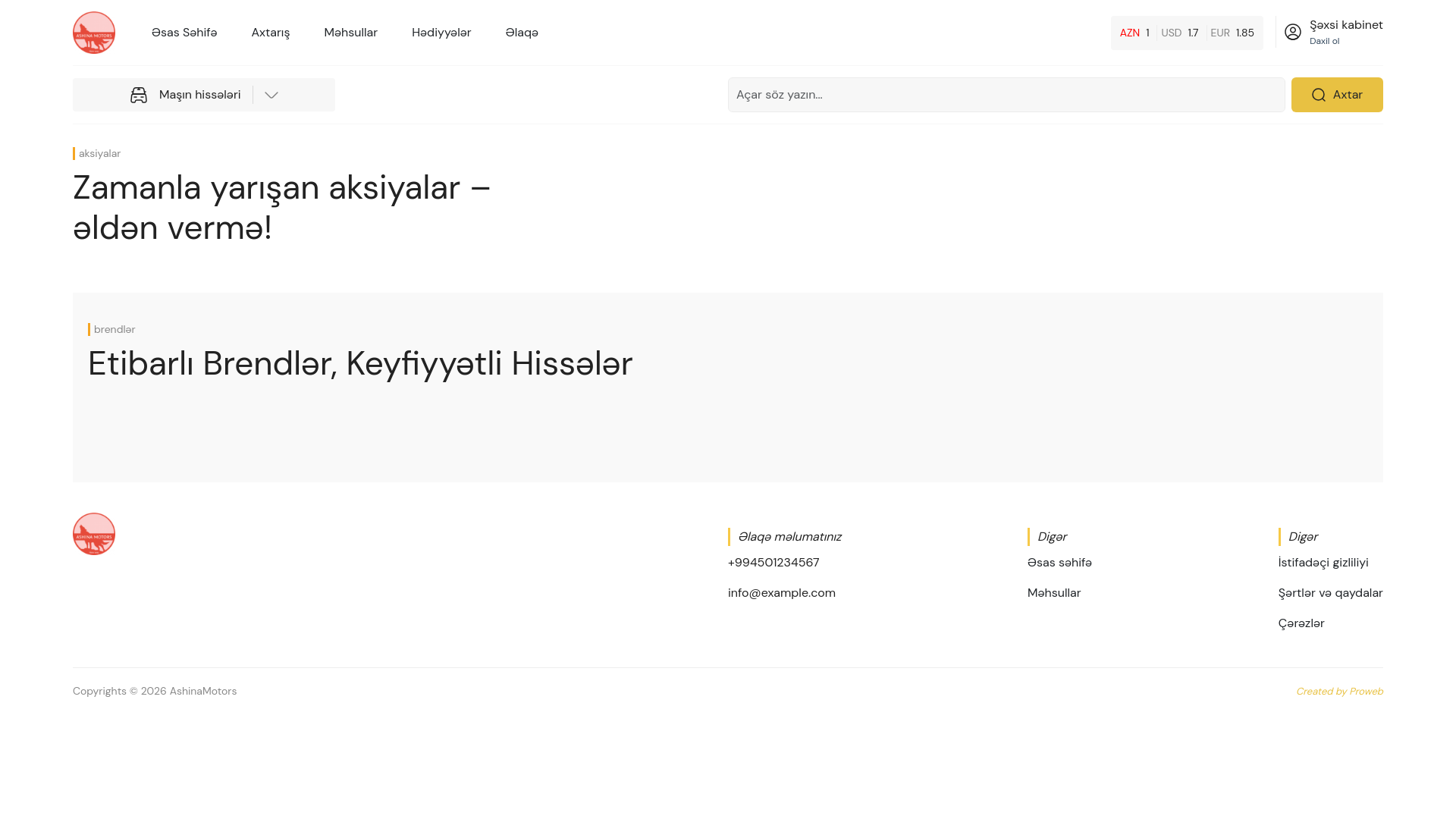 website screenshot of https://ashina-motors.az/