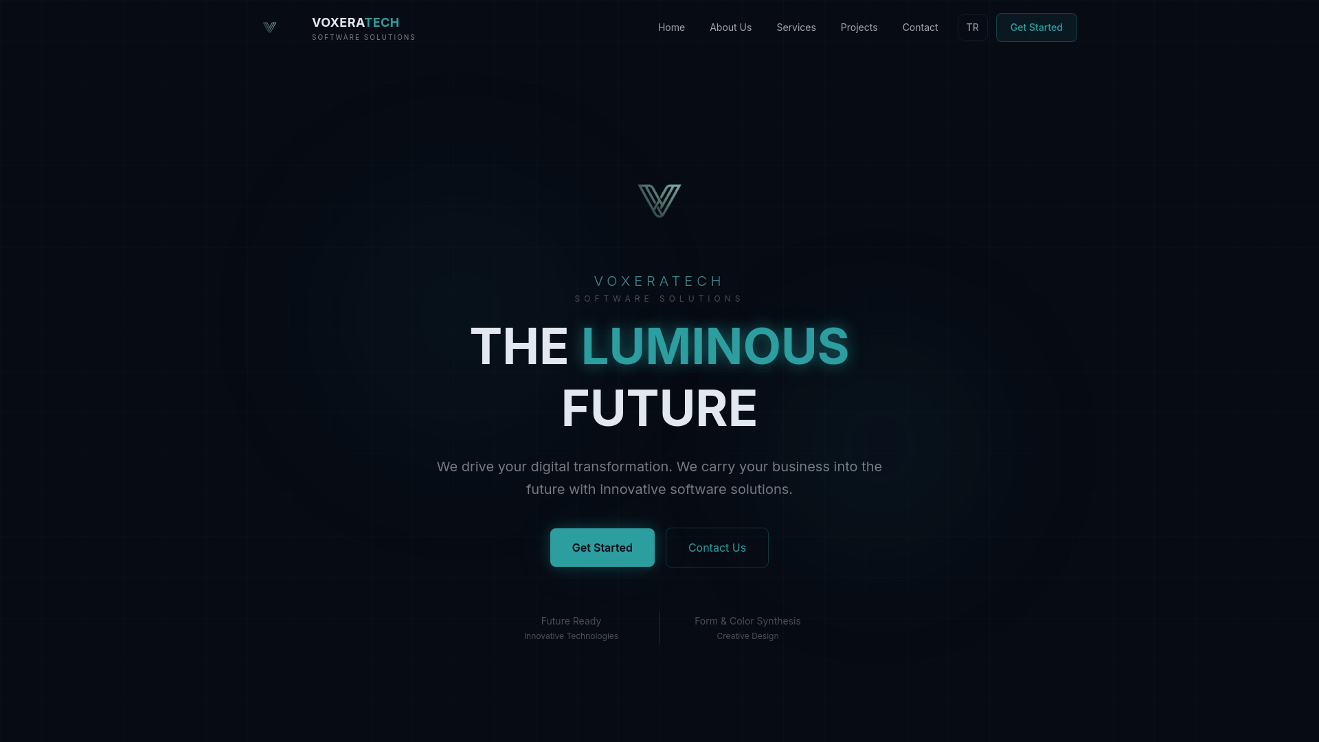 website screenshot of https://voxeratech.com