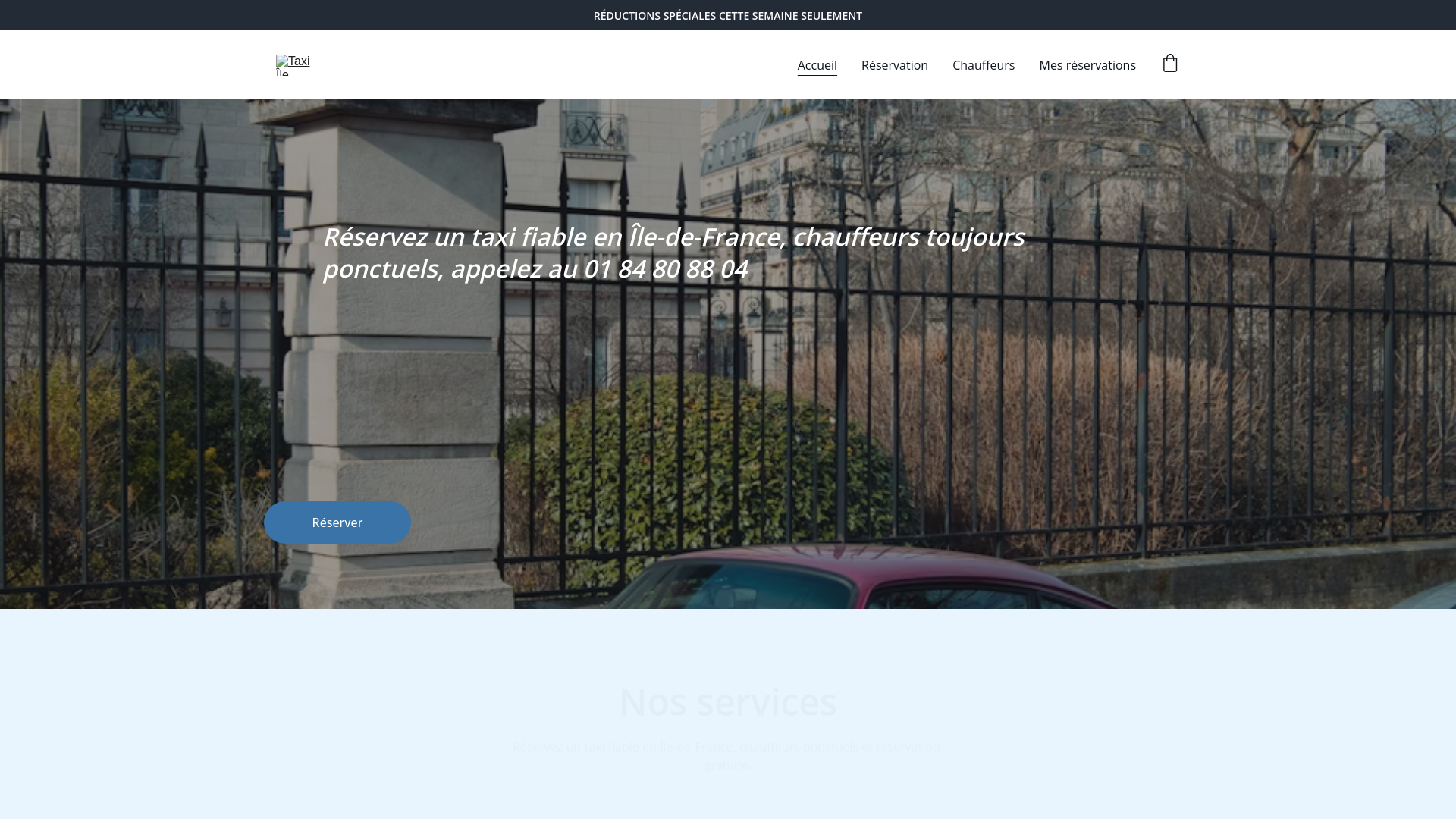 website screenshot of https://commanderunchauffeur.fr/