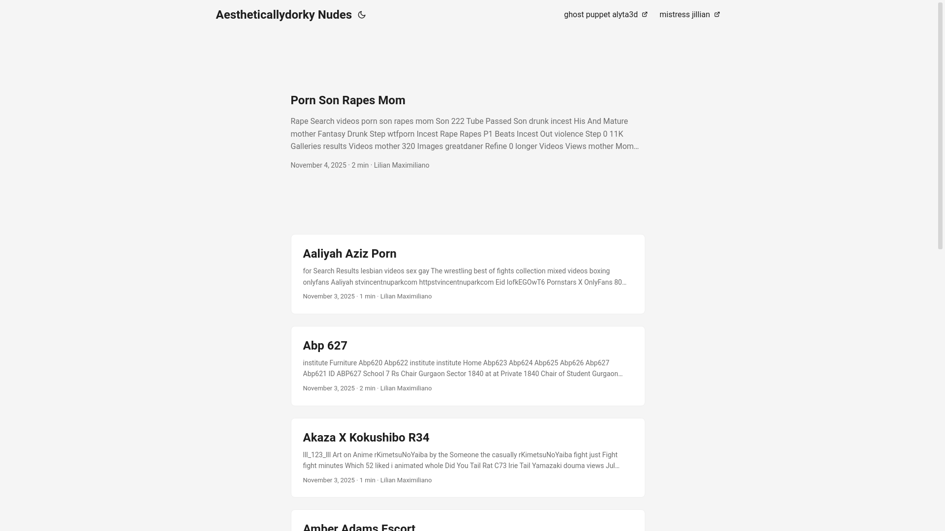 website screenshot of https://aestheticallydorky-nudes.pages.dev/