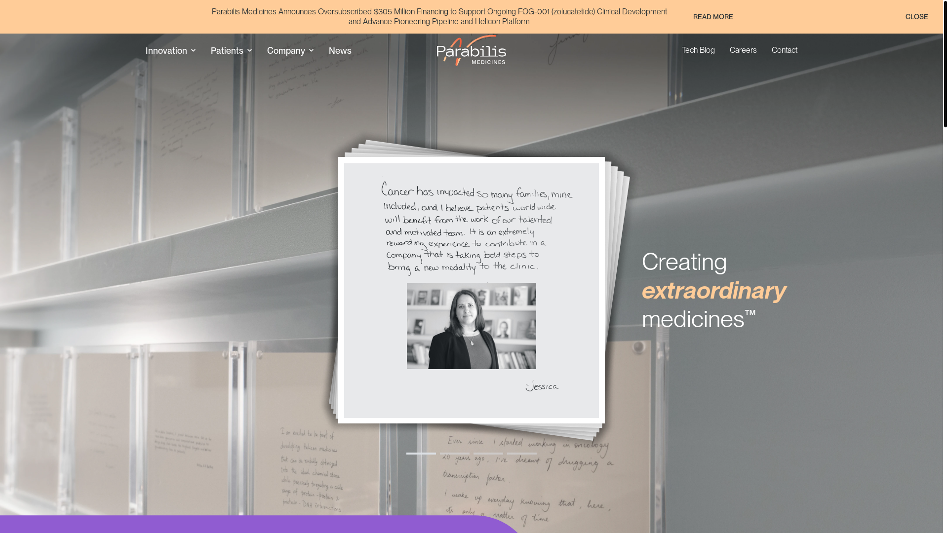 website screenshot of https://parabilismed.tech/