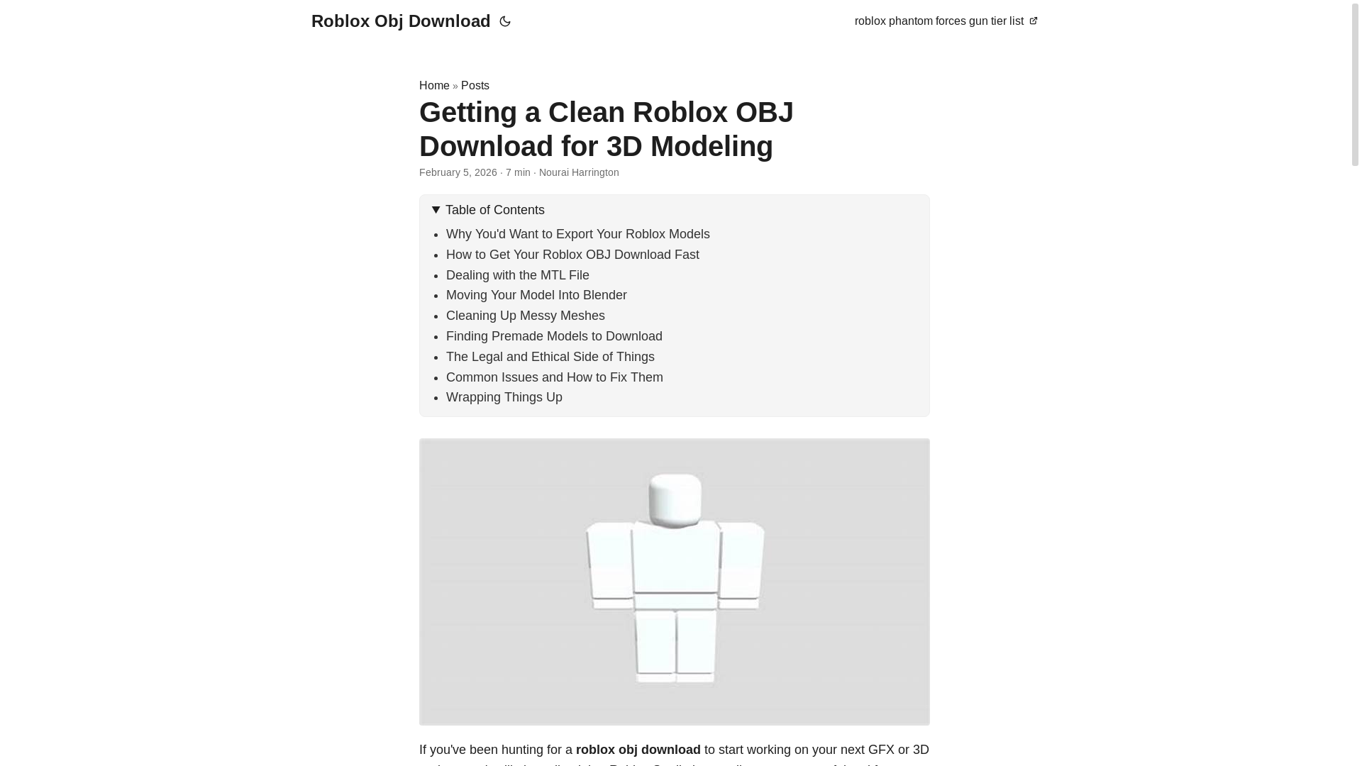 website screenshot of https://roblox-obj-download.pages.dev/