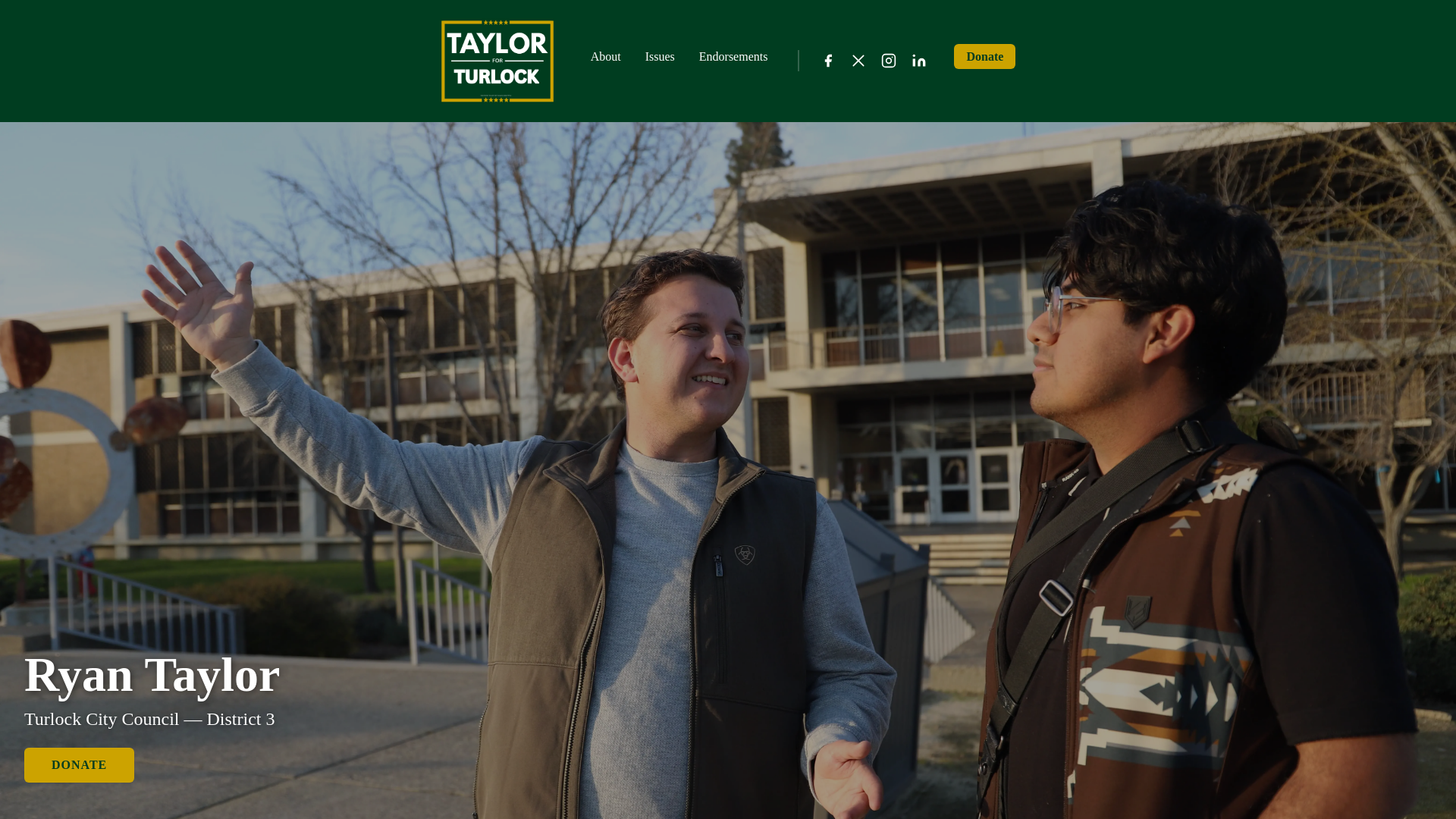 website screenshot of https://taylorforturlock.com/