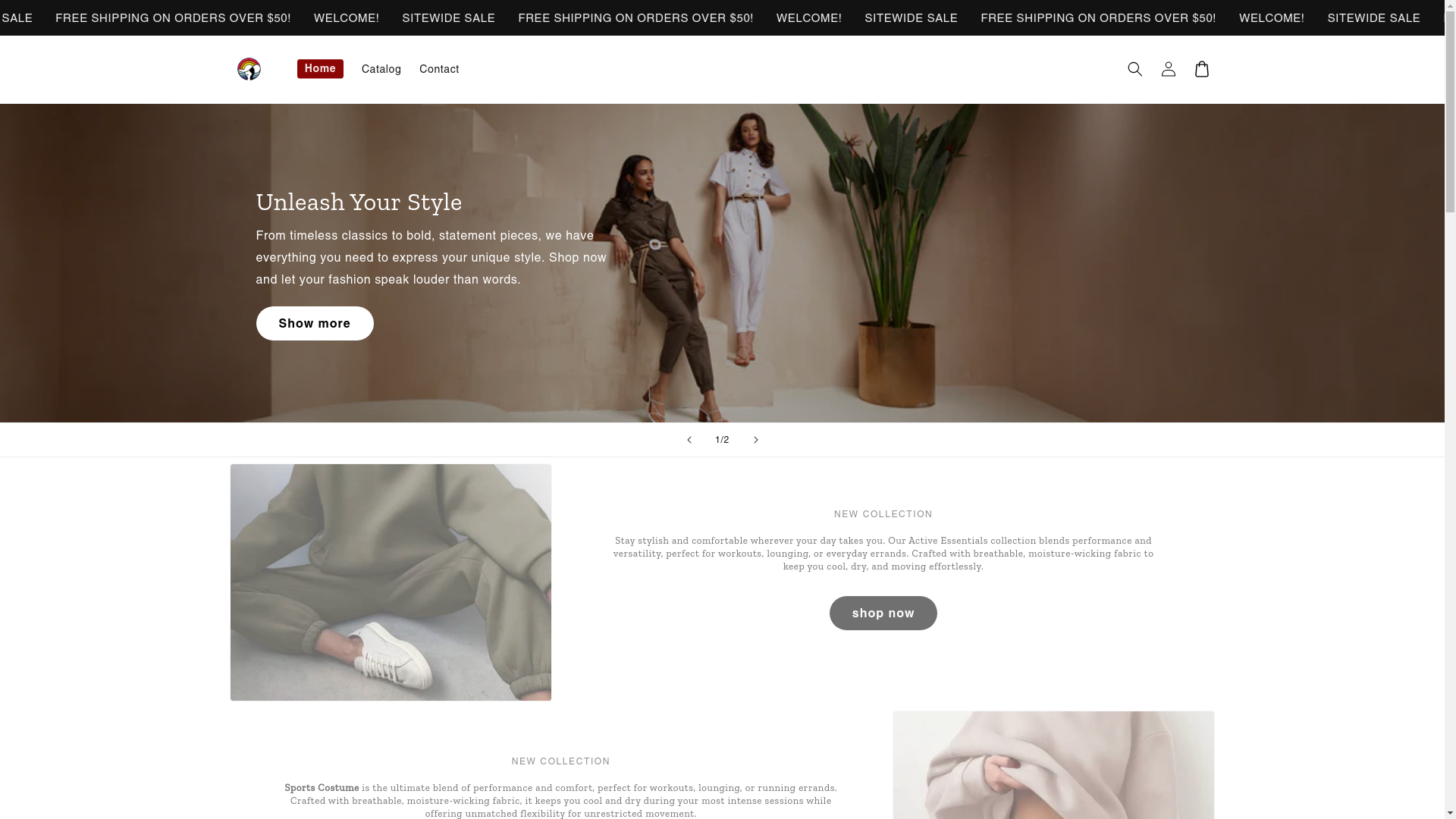 website screenshot of https://skyesfashion.store/