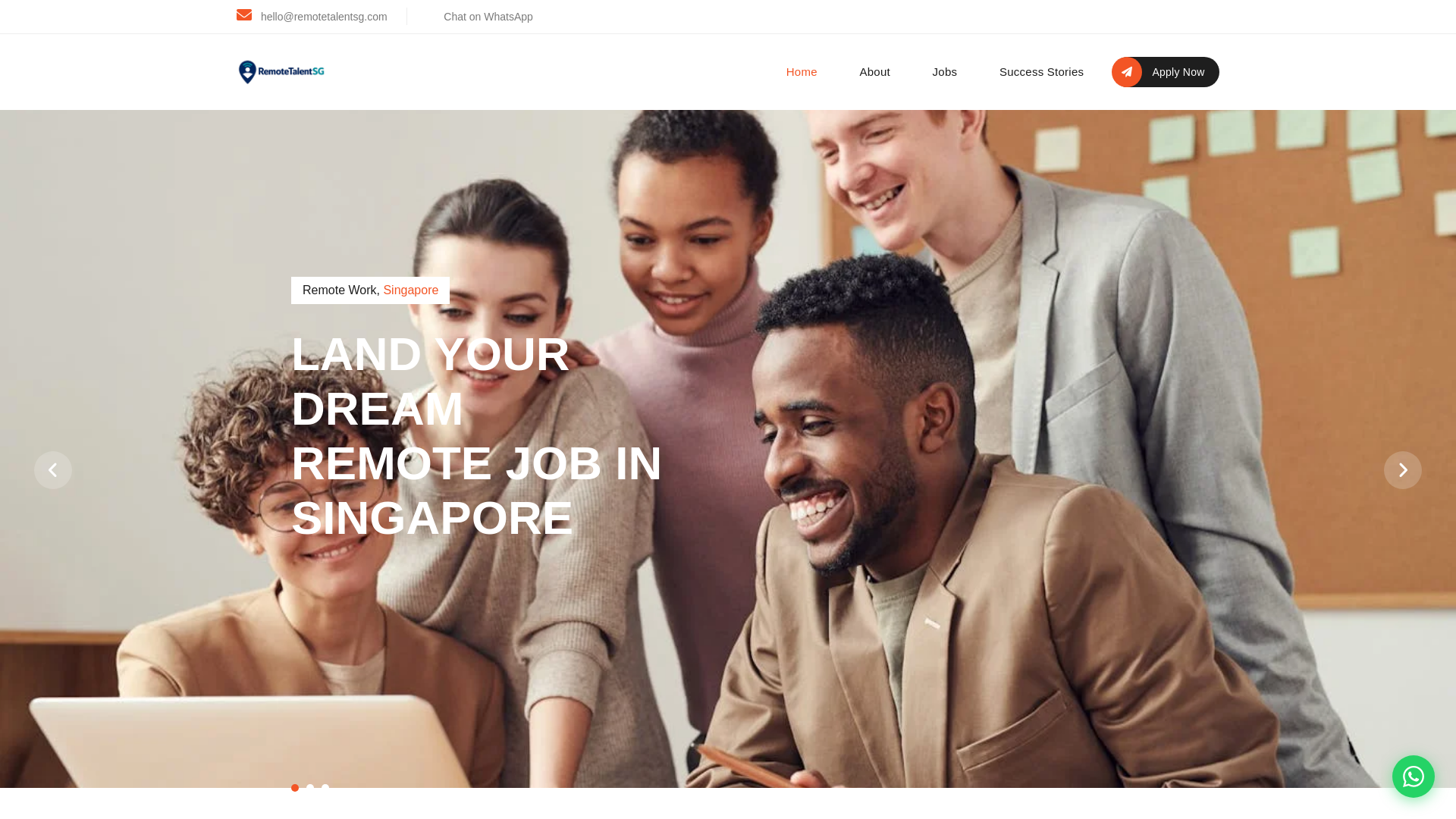 website screenshot of https://remotetalentsg.com