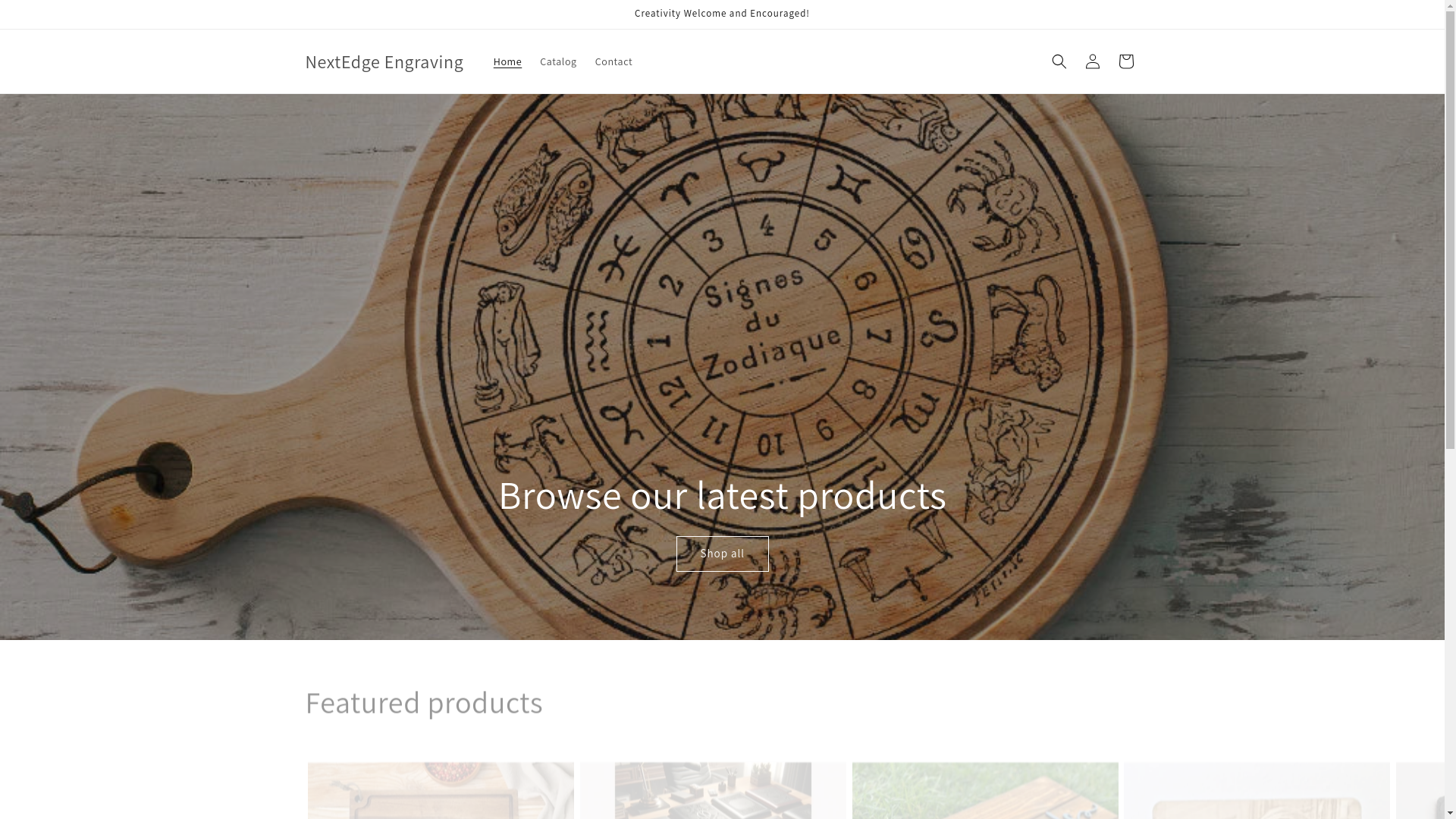 website screenshot of https://nextedgeengraving.com/