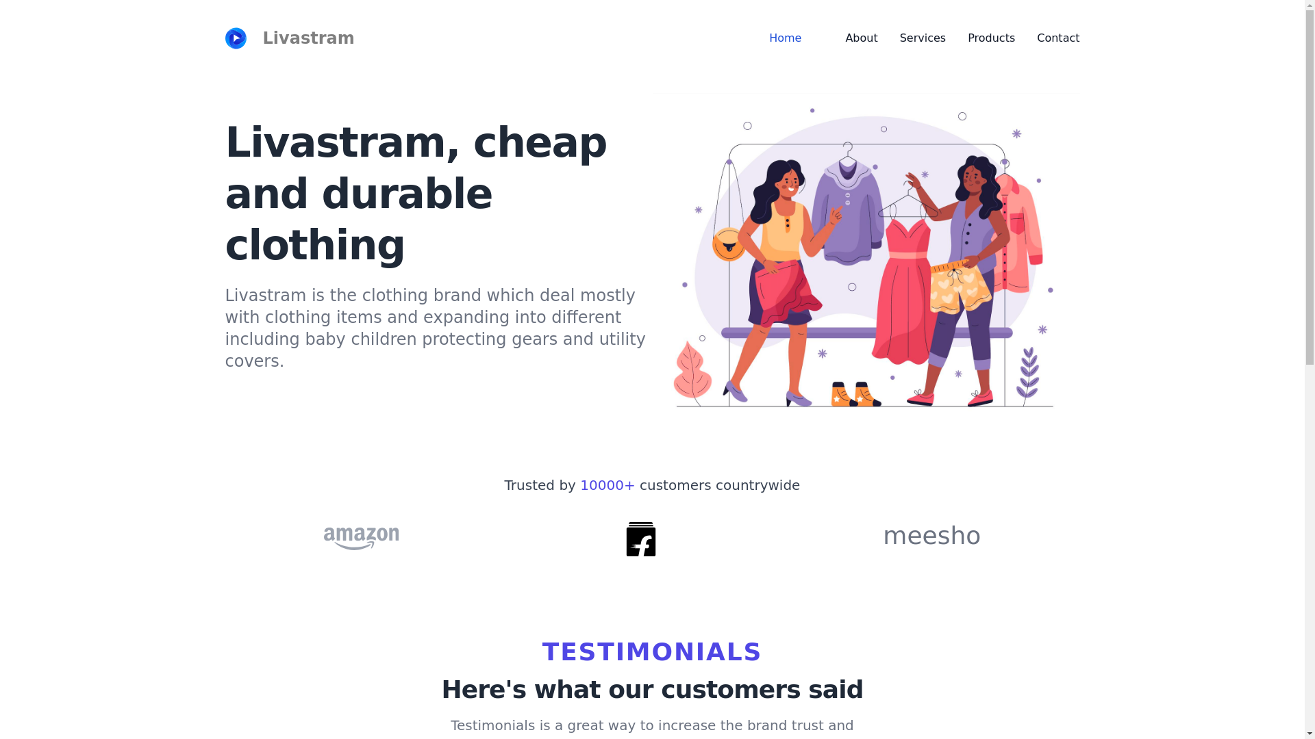 website screenshot of https://livastram.com/