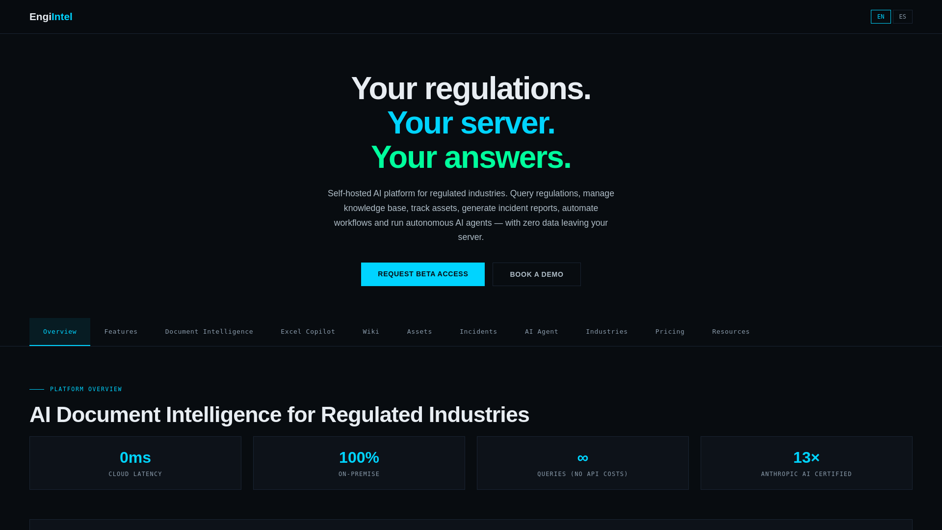 website screenshot of https://engiintel.com/