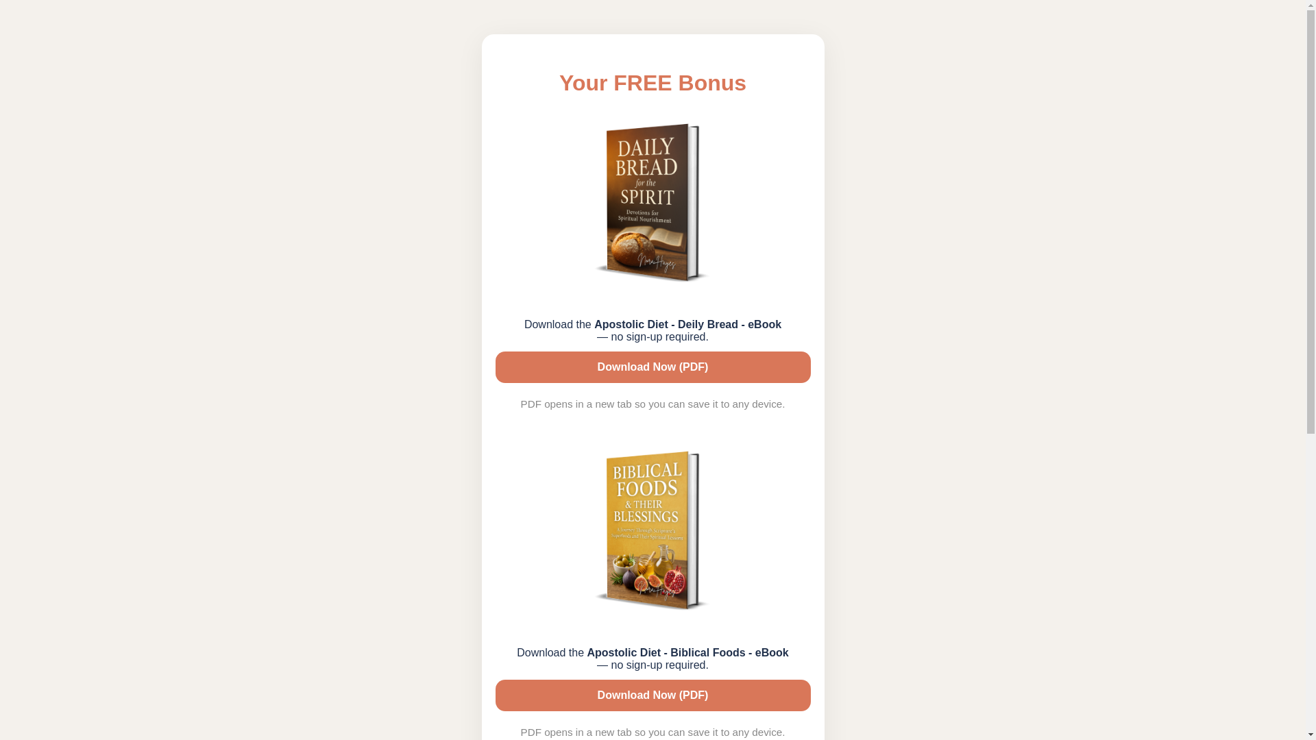 website screenshot of https://apostolicdietcookbookbonus.pages.dev/