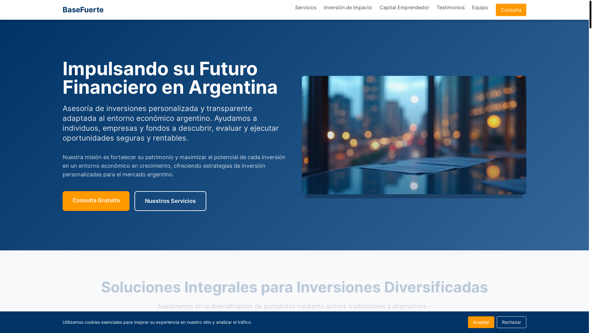 website screenshot of https://basefuerte.info/