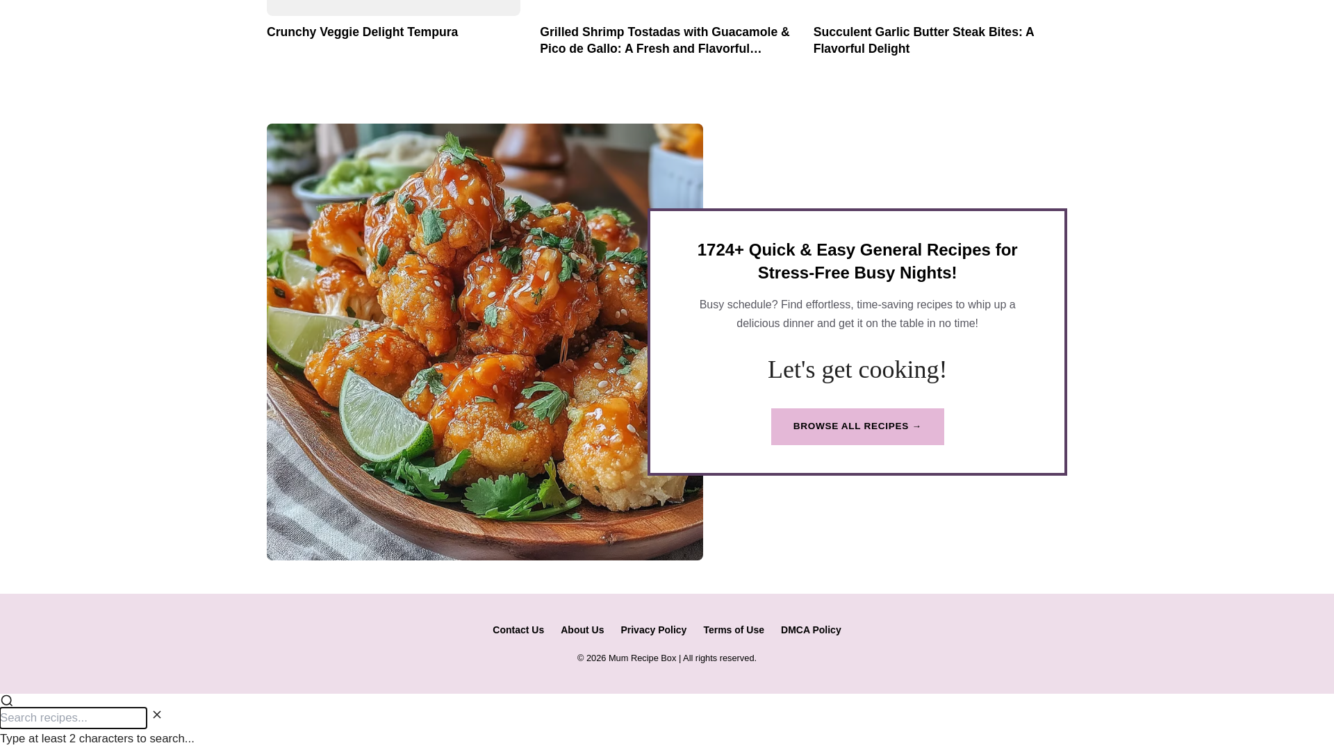 website screenshot of https://mumrecipebox.pages.dev/