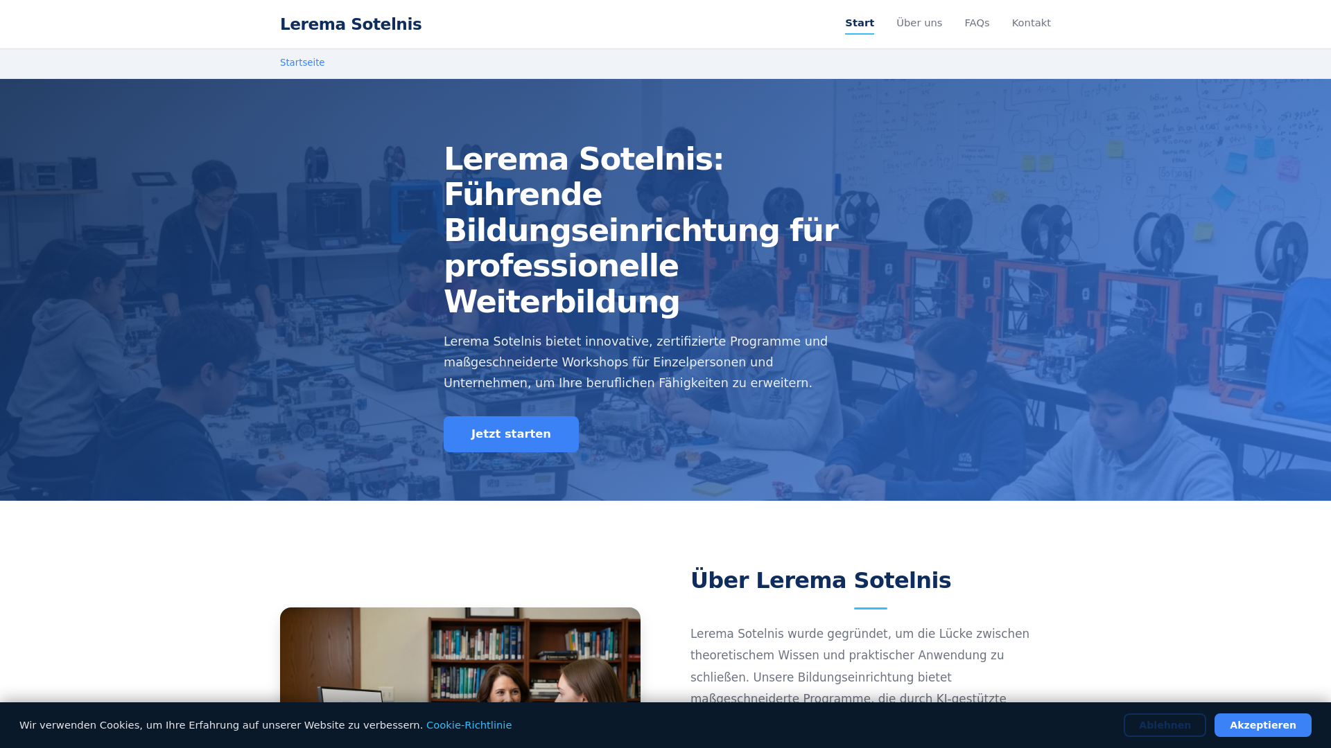 website screenshot of https://lerema-sotelnis.de/