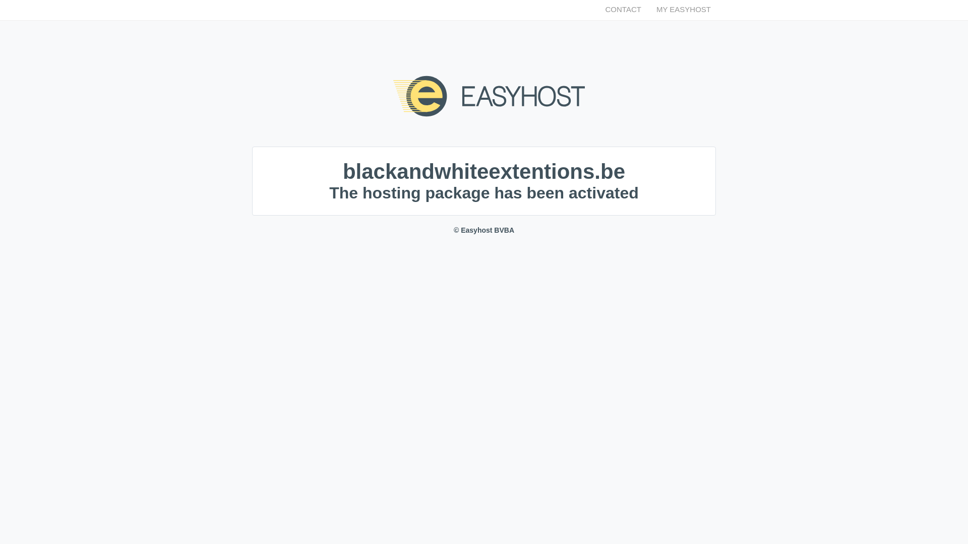 website screenshot of https://blackandwhiteextentions.be