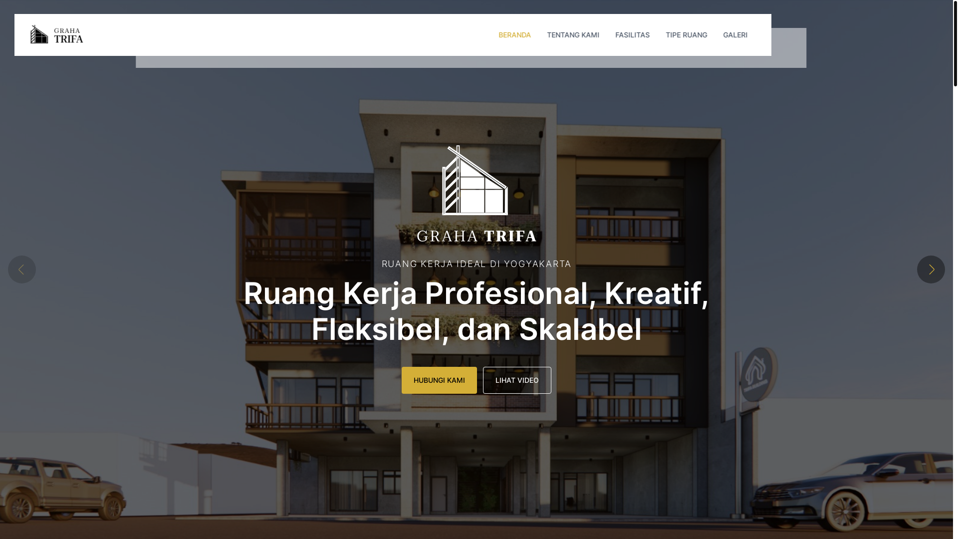 website screenshot of https://grahatrifa.id/