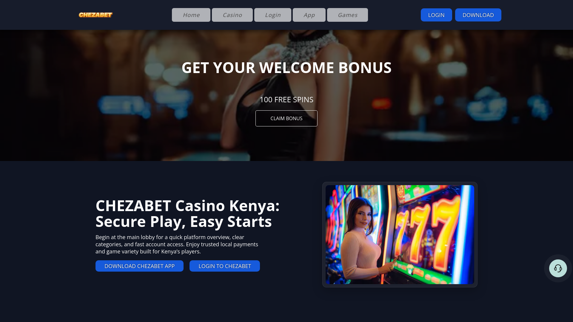 website screenshot of https://chezabet.net