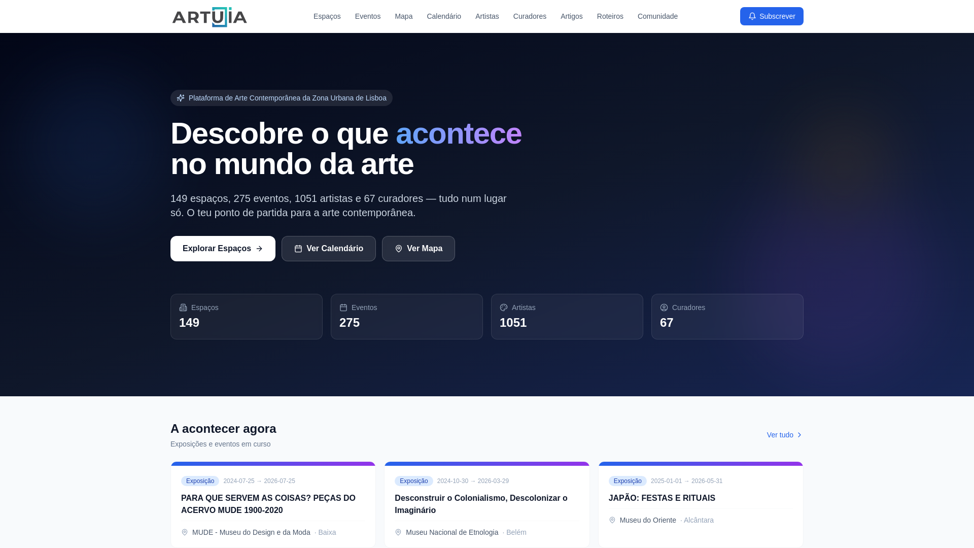 website screenshot of https://artuia.pages.dev/