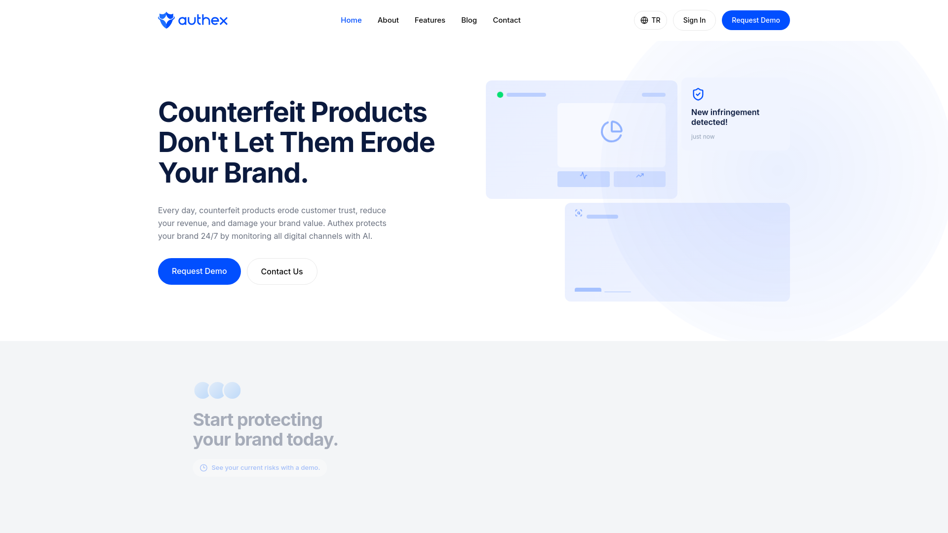 website screenshot of https://authex-website.pages.dev/