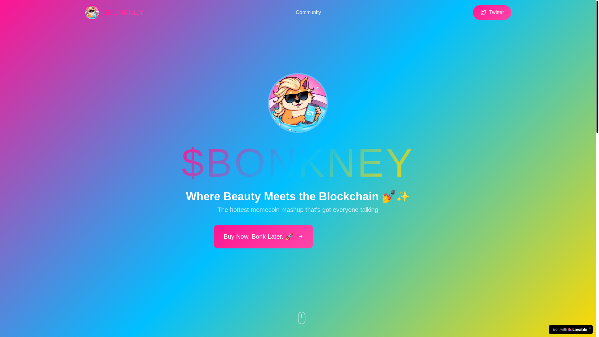 website screenshot of https://bonkney.com/