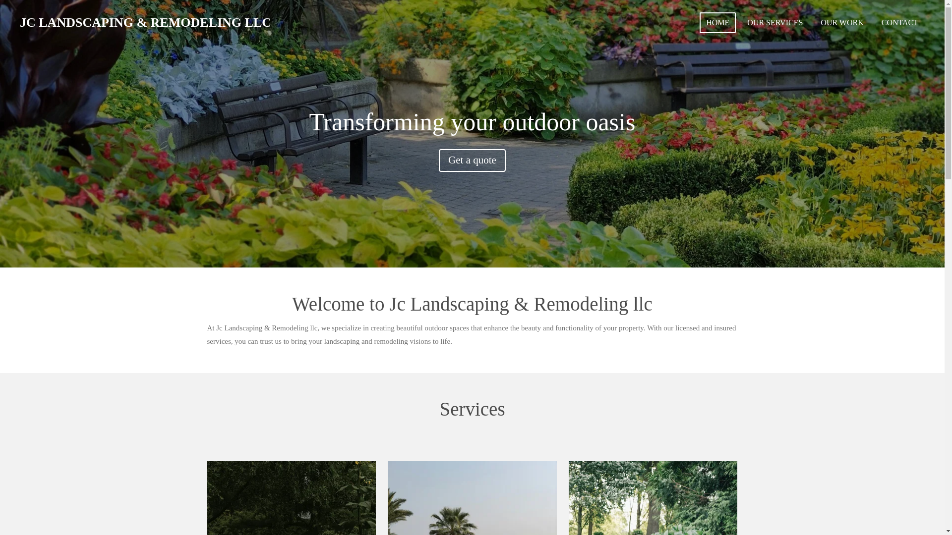 website screenshot of https://jclandscapingremodelingllc.com/