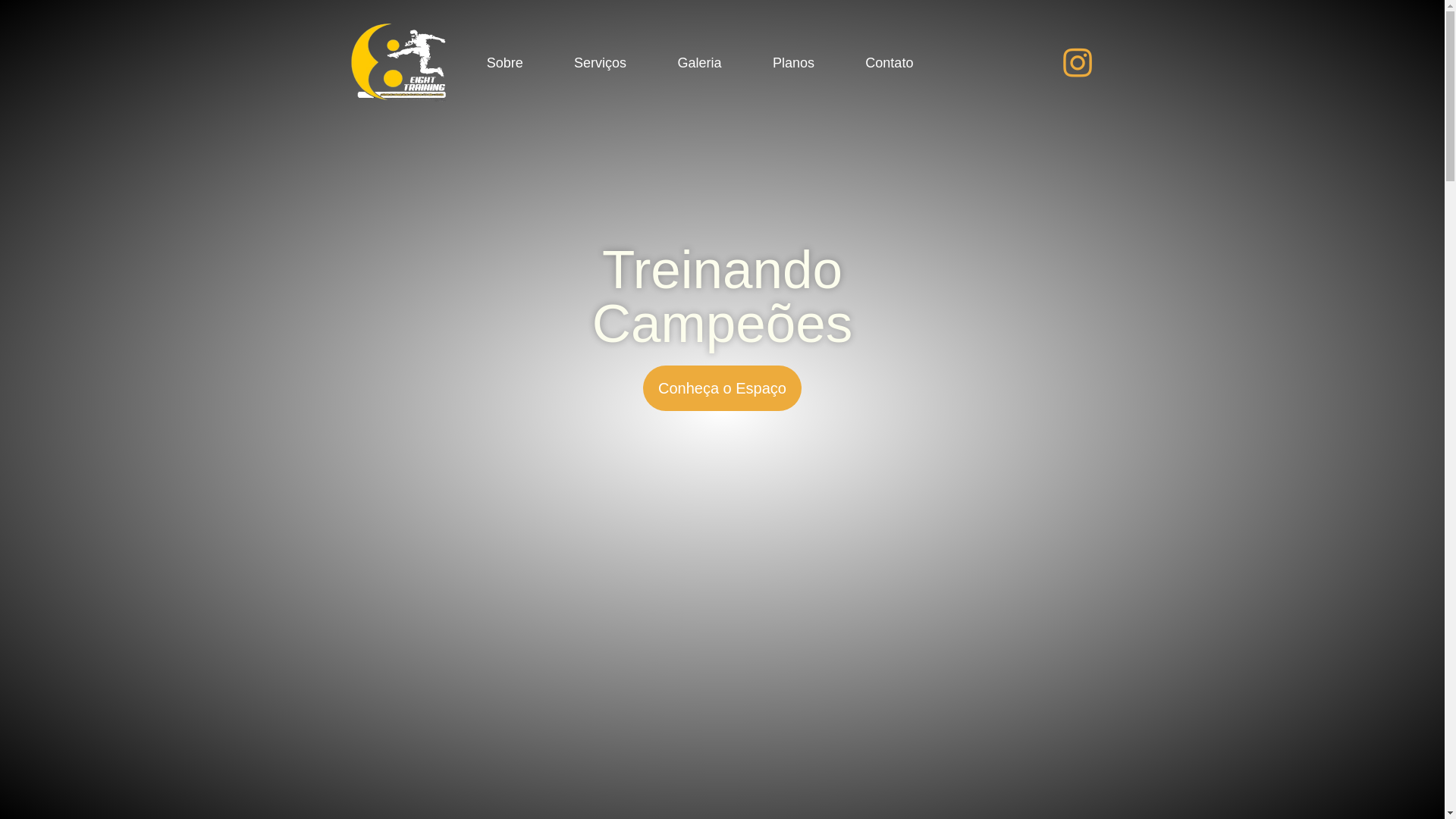website screenshot of https://eighttraining.com.br/