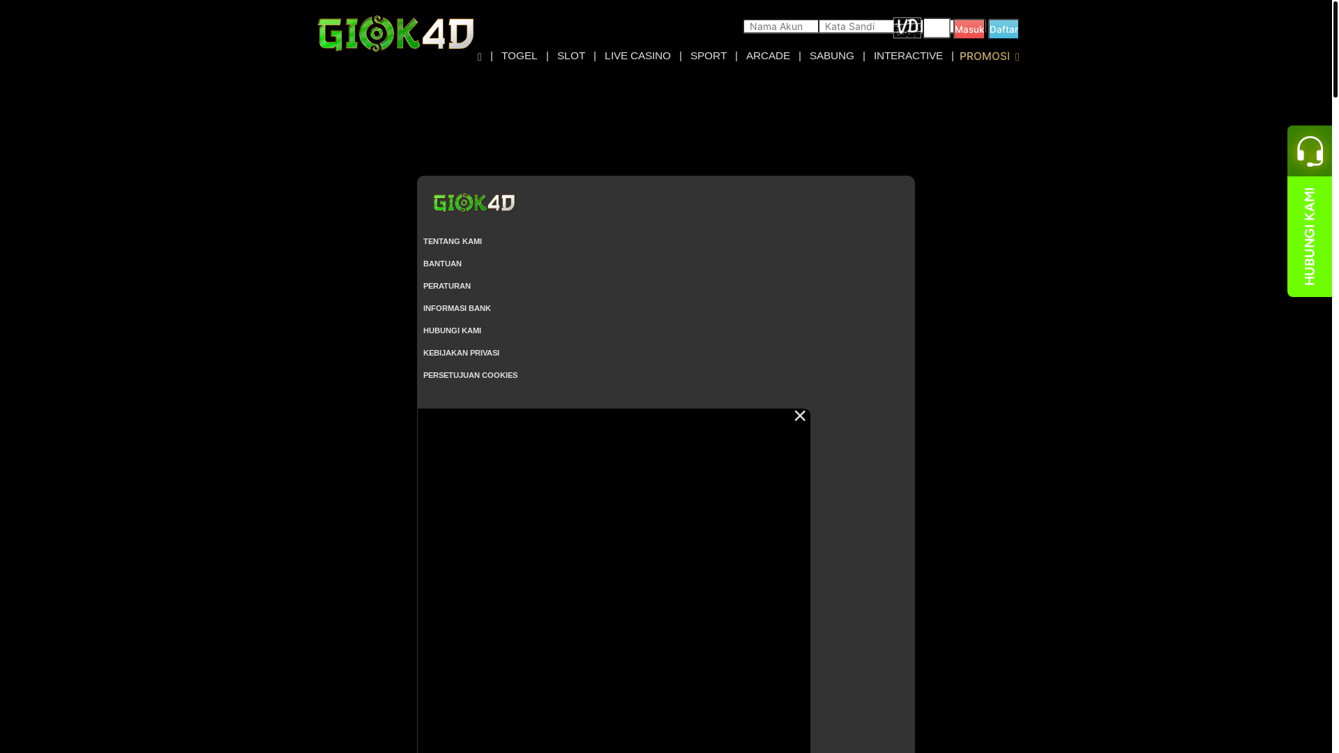website screenshot of https://kacangmentega.pro/