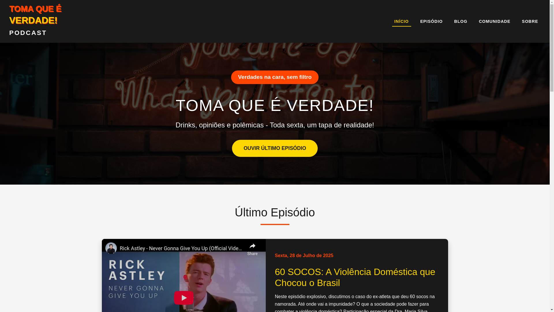 website screenshot of https://tomaqueeverdade.online/
