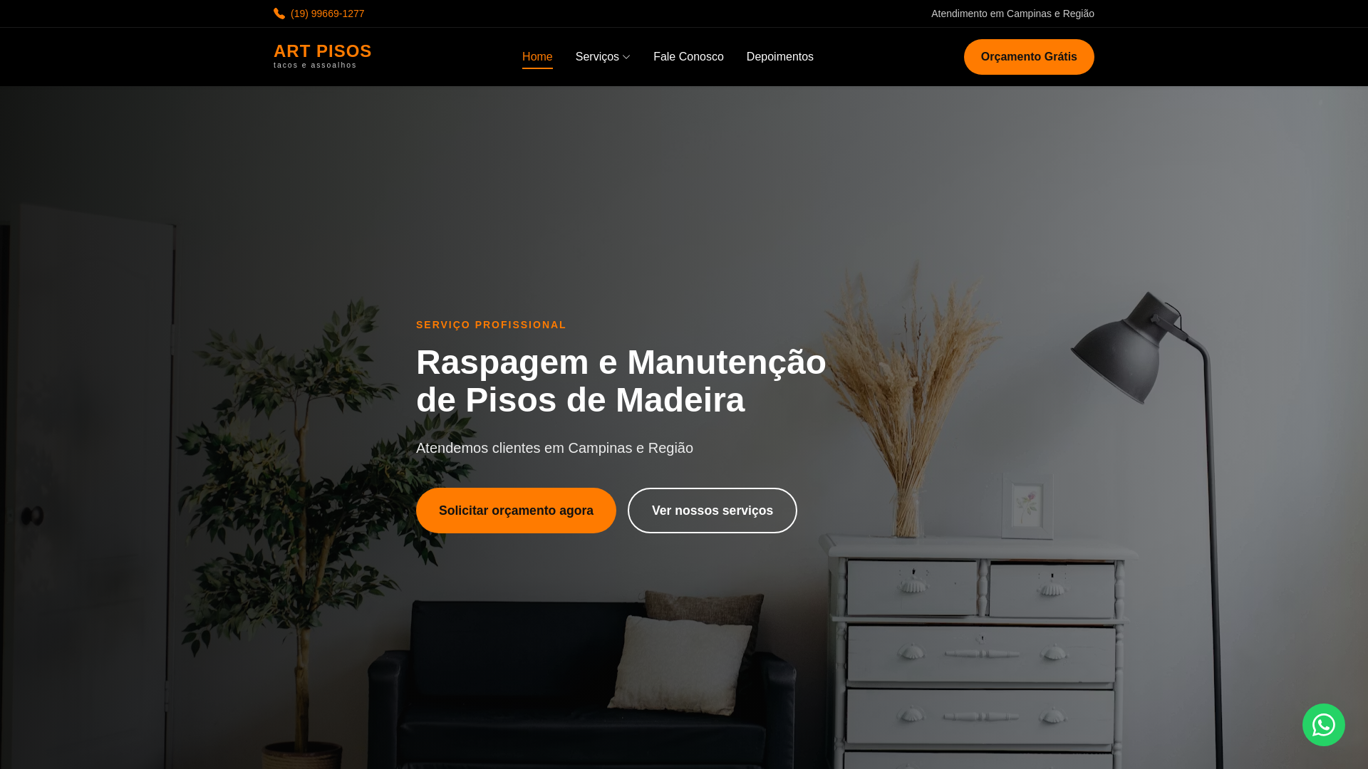 website screenshot of https://artpisoseassoalhos.com.br/