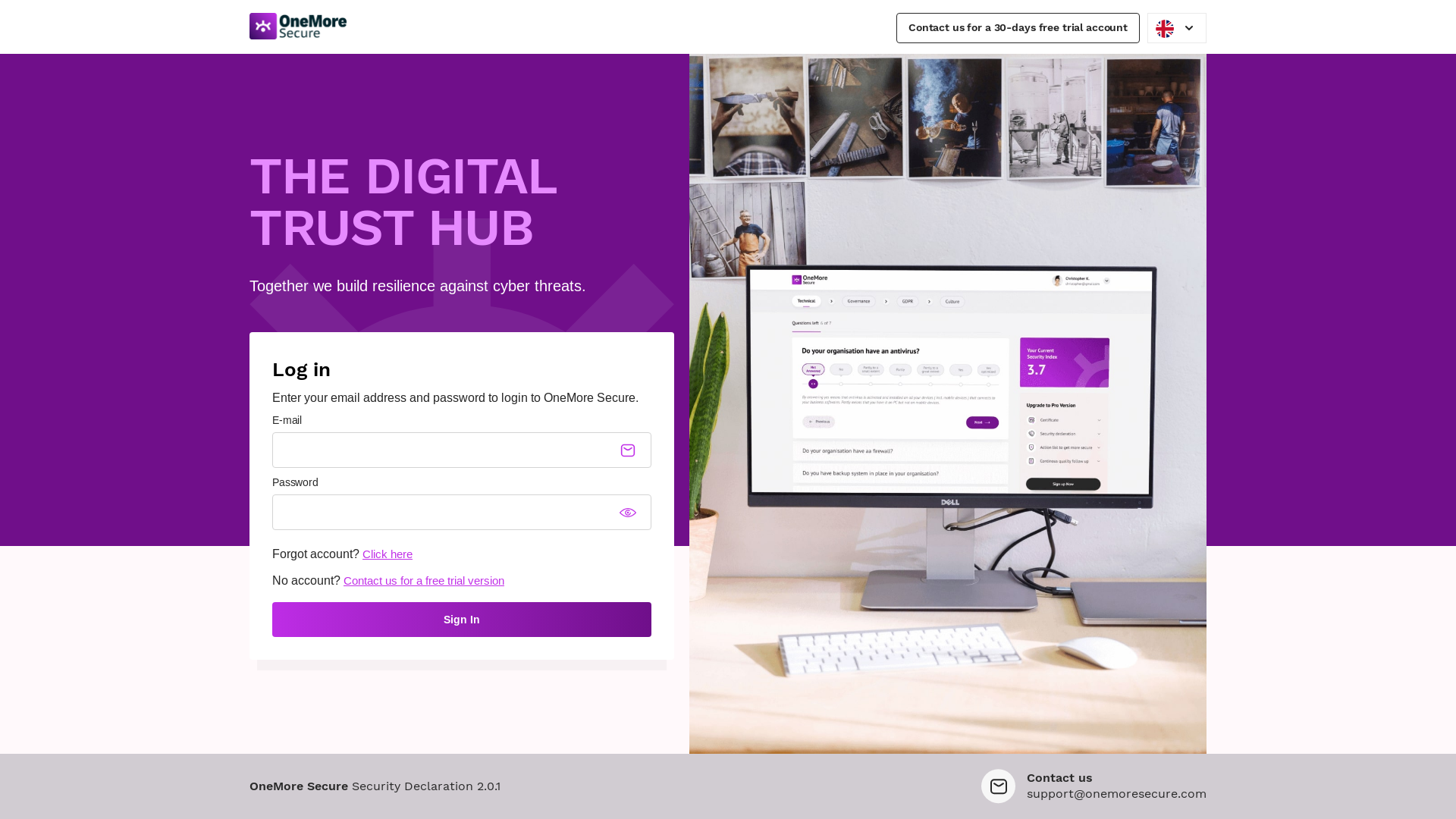 website screenshot of https://do.onemoresecure.com/