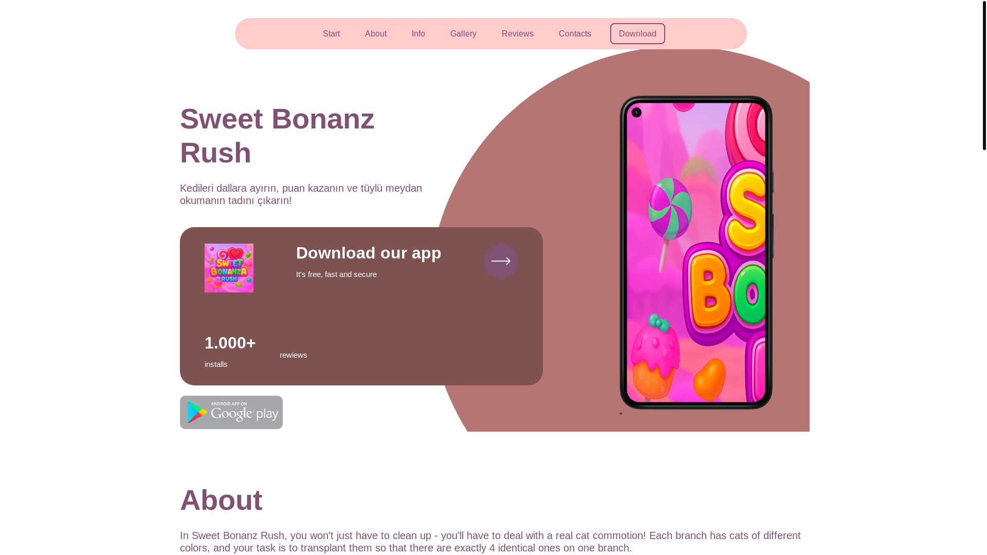website screenshot of https://sweet-bonanz.website/