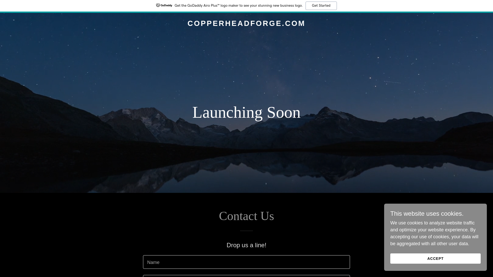 website screenshot of https://copperheadforge.com/
