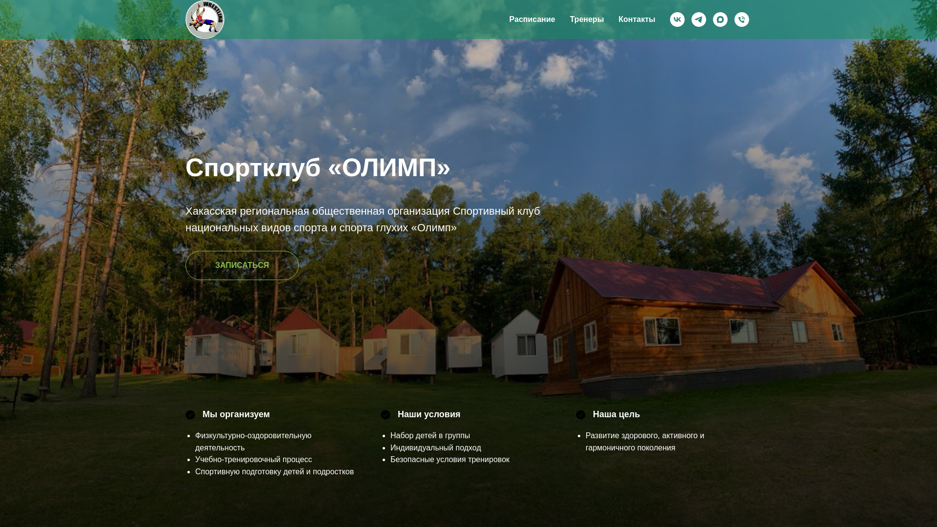 website screenshot of https://khakasiyasportclubolimp.ru/