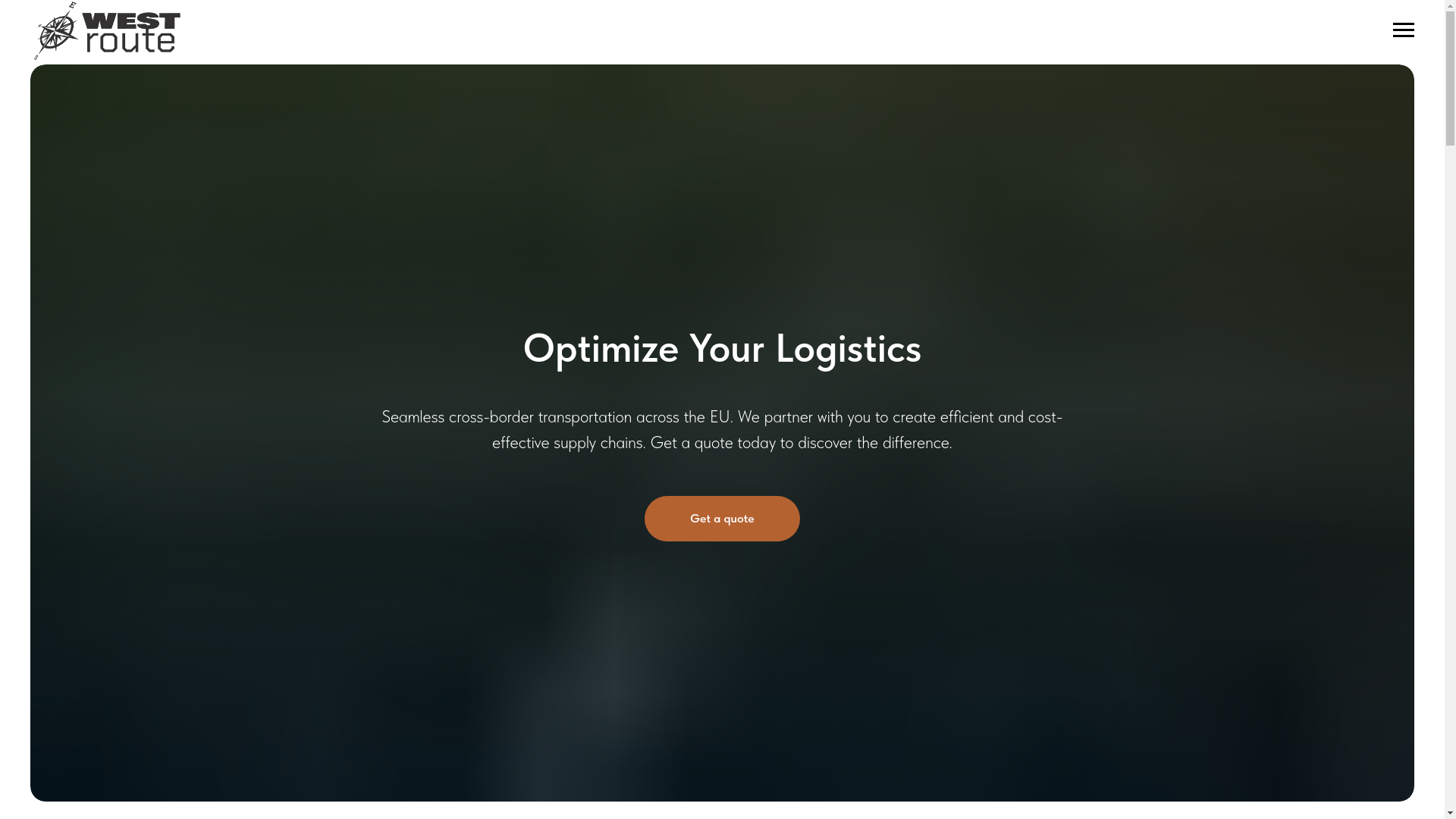 website screenshot of https://westroute.org/
