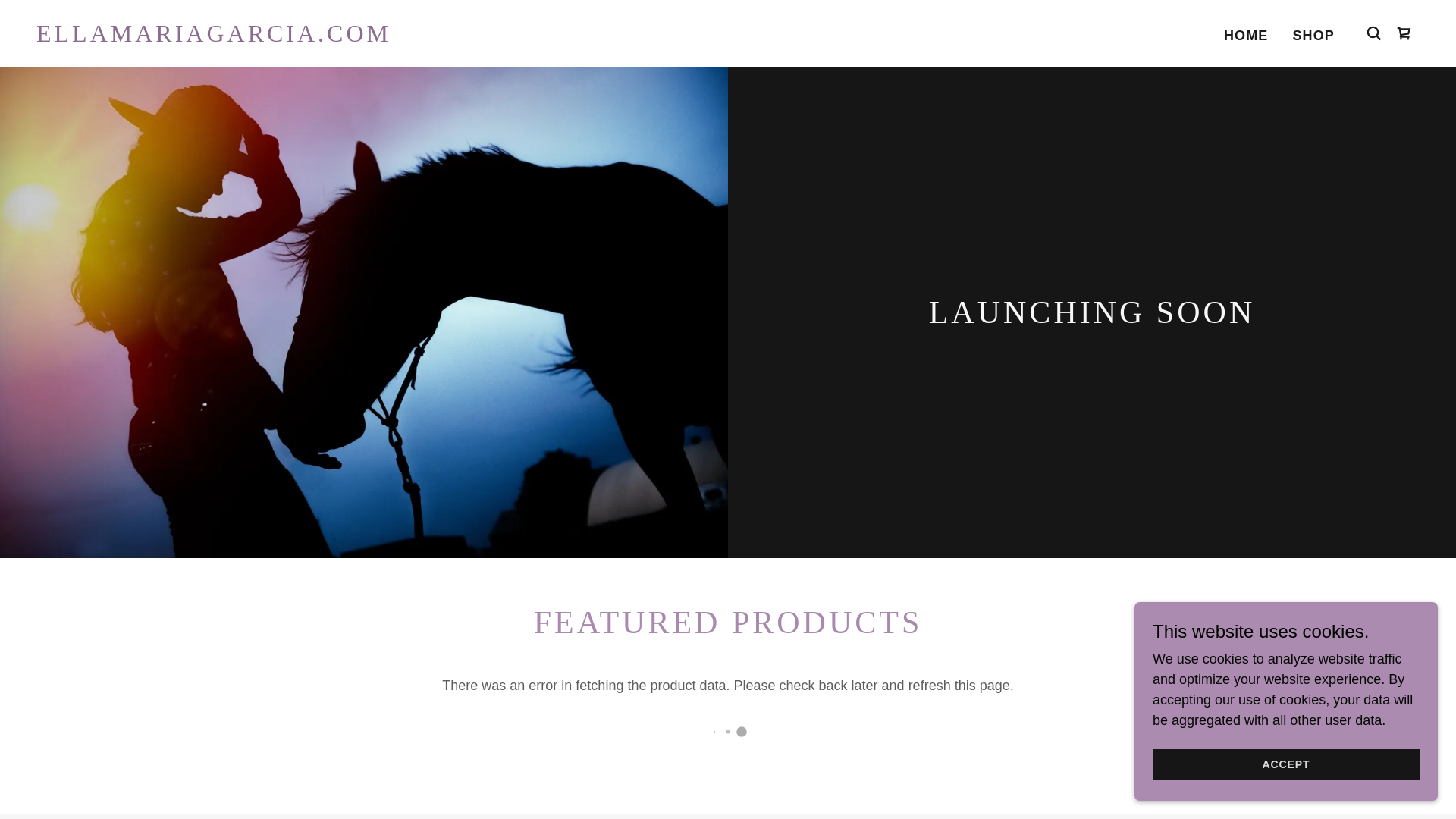 website screenshot of https://ellamariagarcia.com/