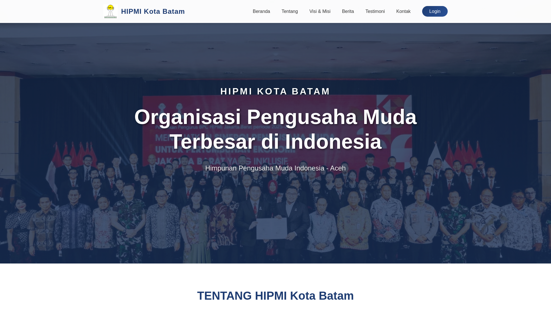 website screenshot of https://hipmibatamkota.org/