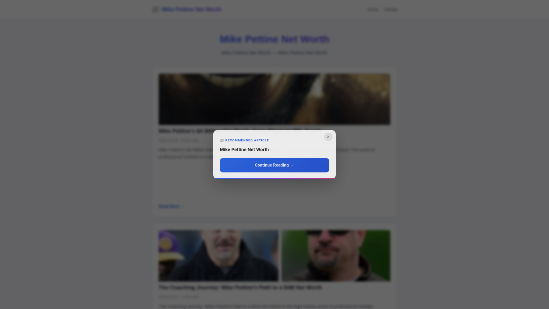 website screenshot of https://mike-pettine-net-worth.pages.dev/