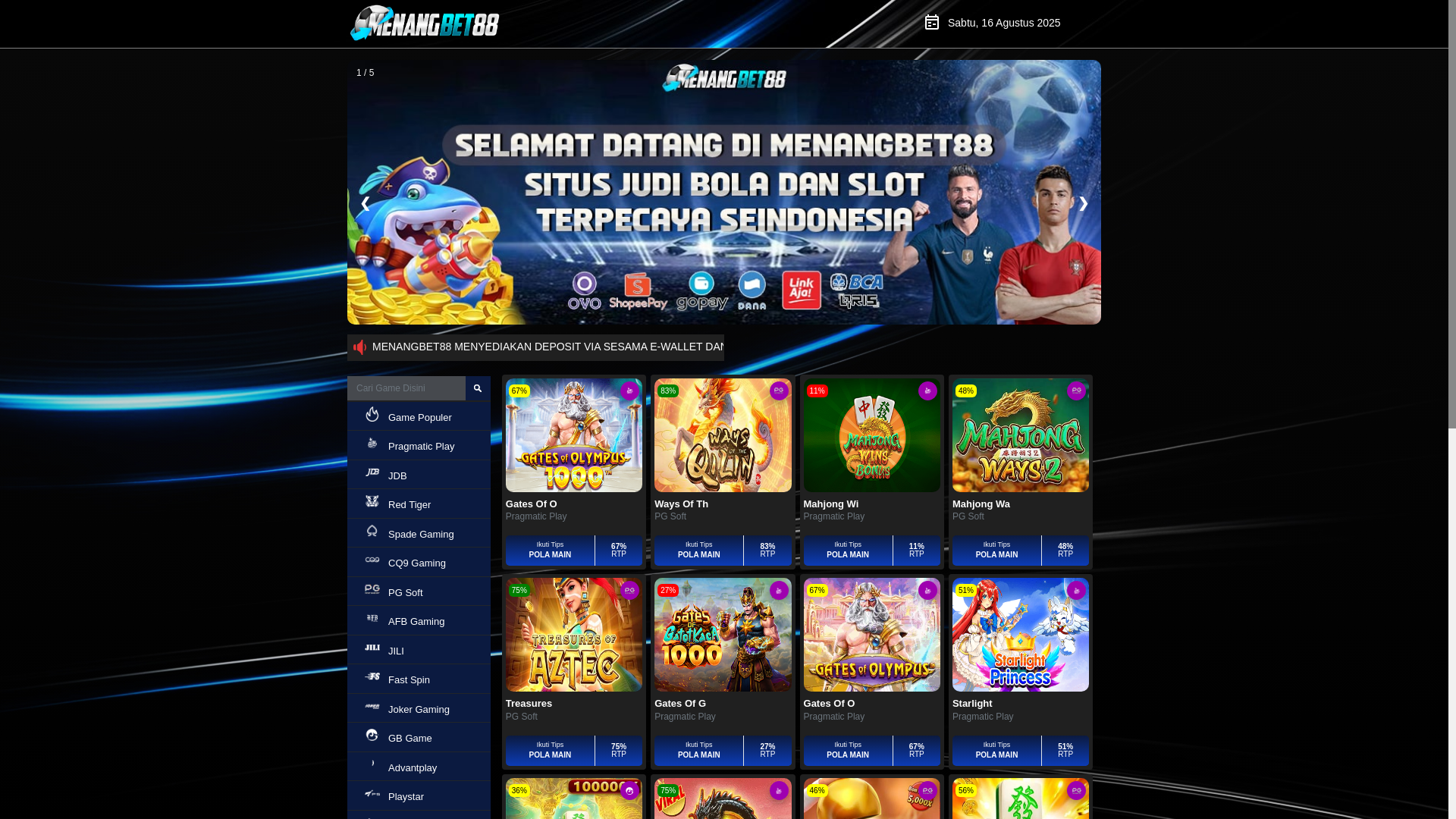 website screenshot of https://rtp-17-menangbet88.pro/