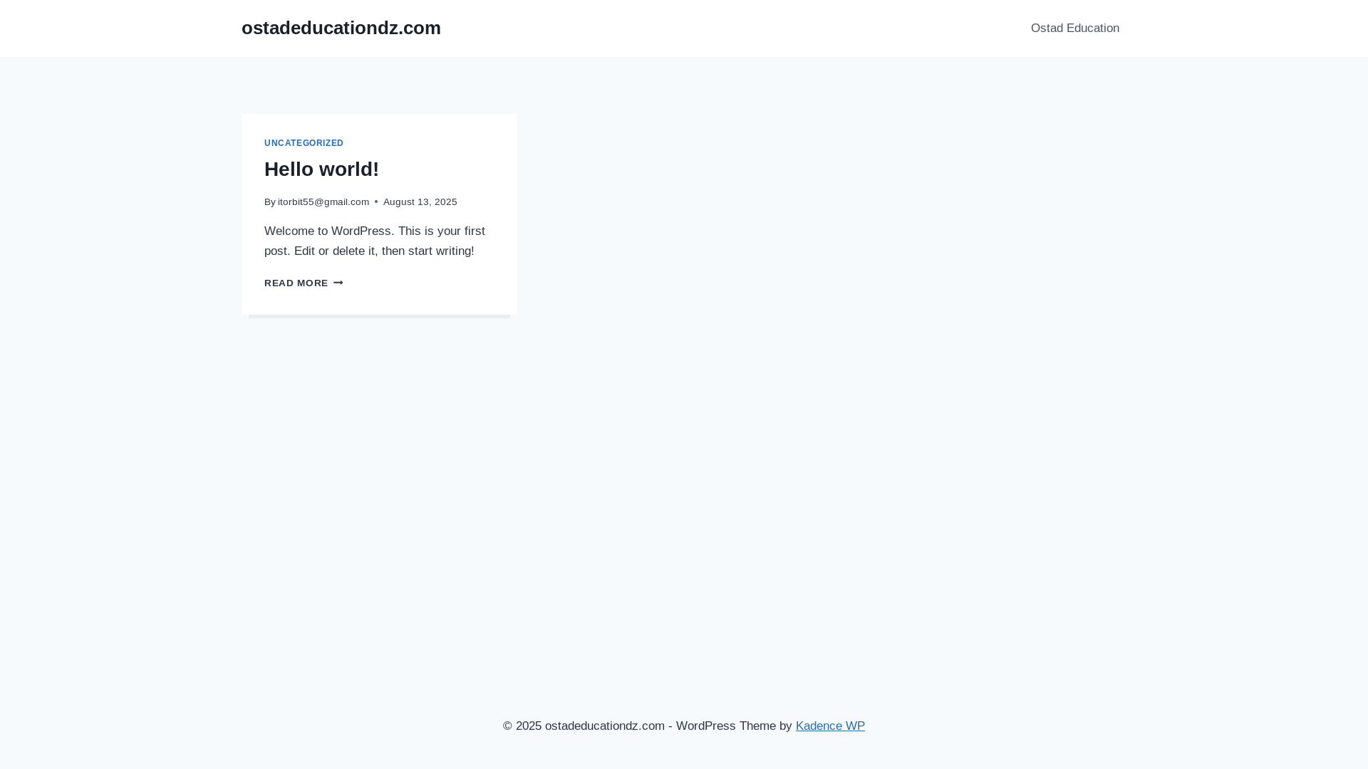 website screenshot of https://ostadeducationdz.com/