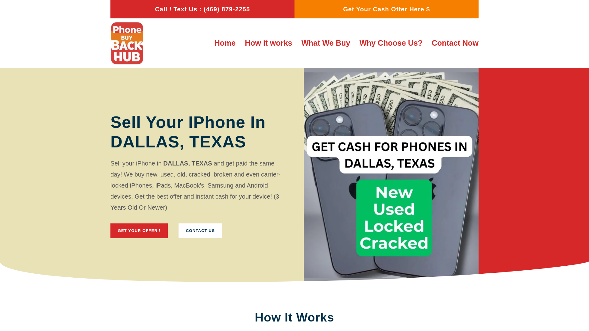website screenshot of https://thephonehubaz.com/