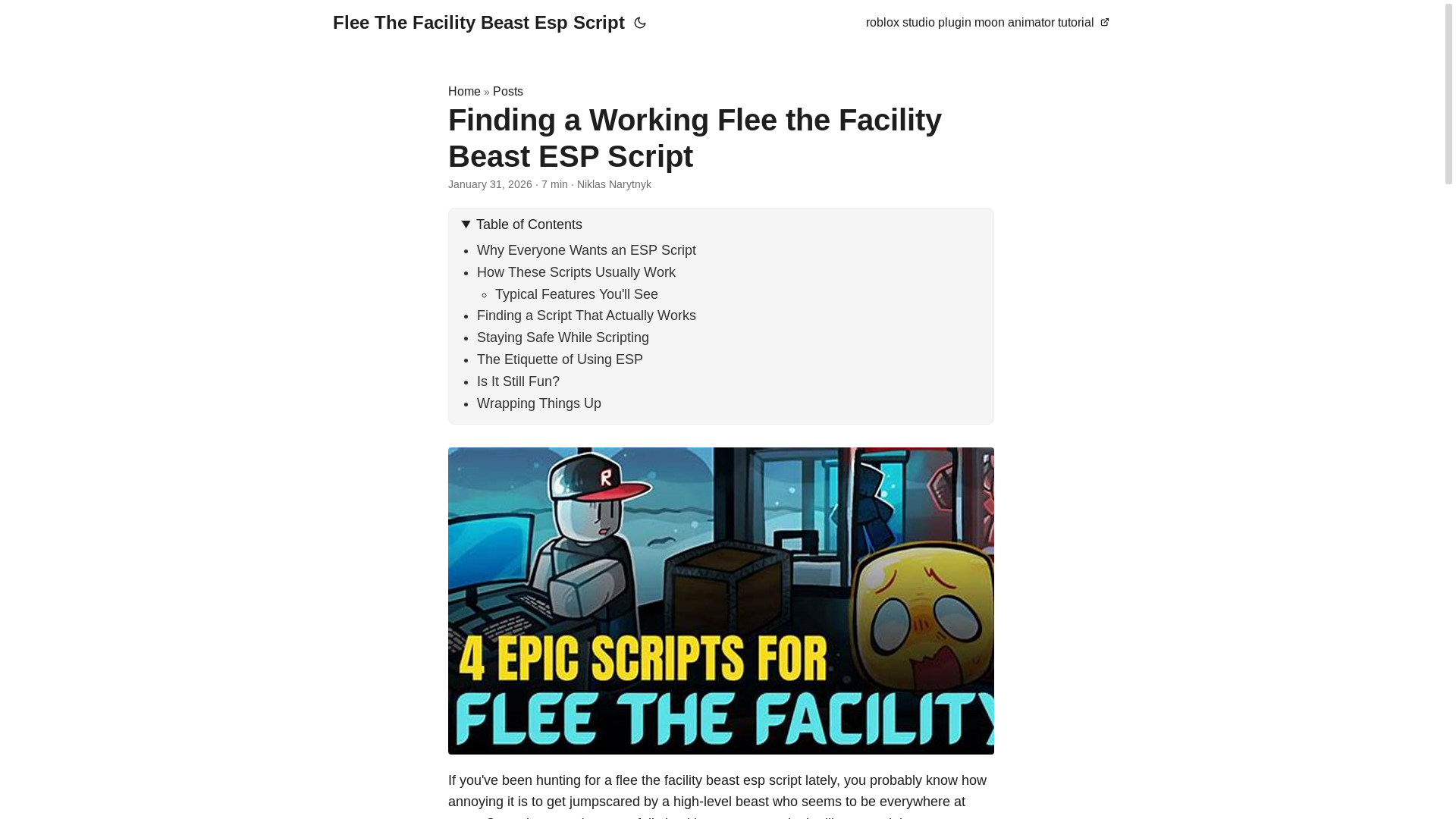 website screenshot of https://flee-the-facility-beast-esp-script.pages.dev/