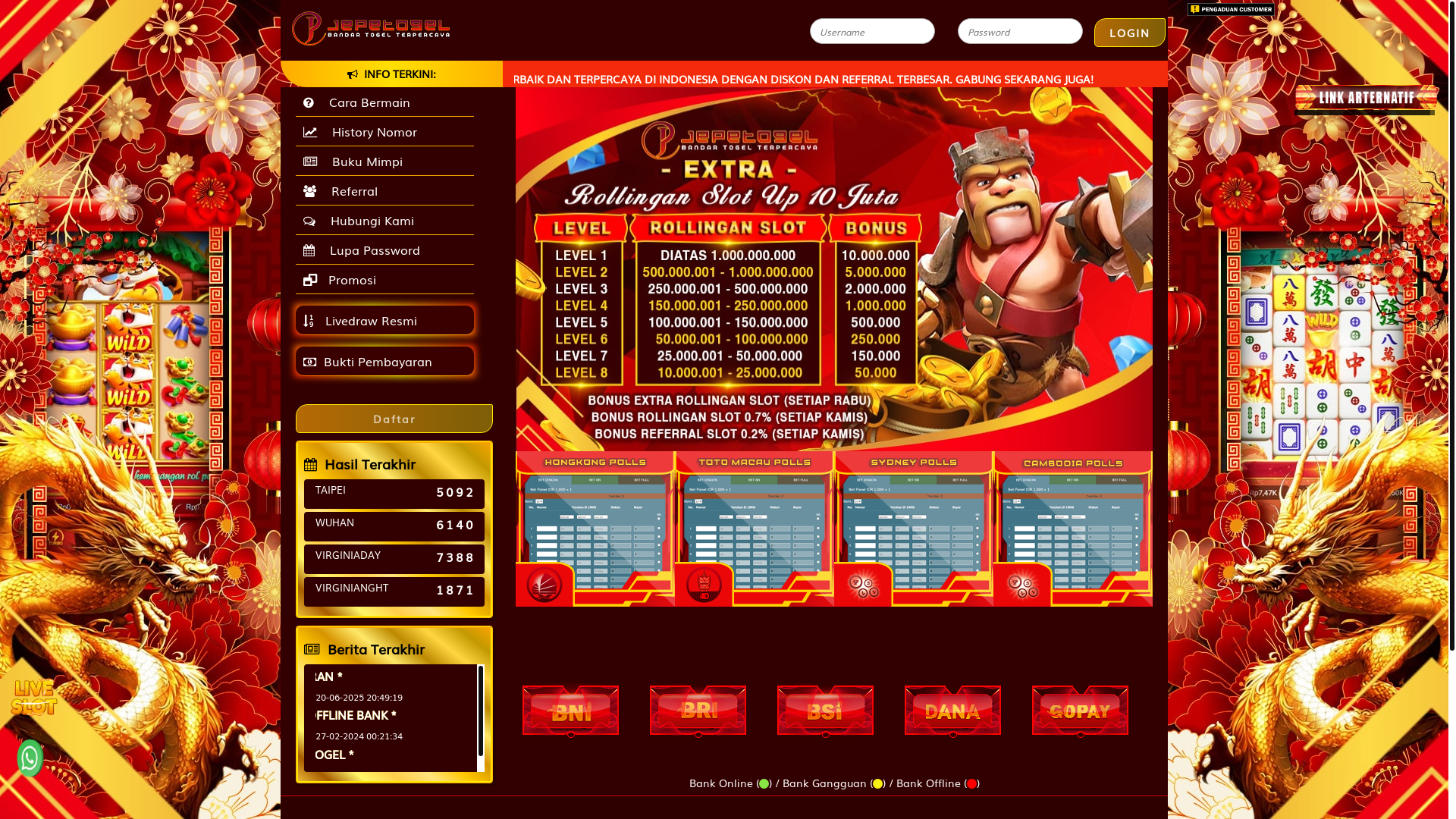 website screenshot of https://jepekaya90.com/