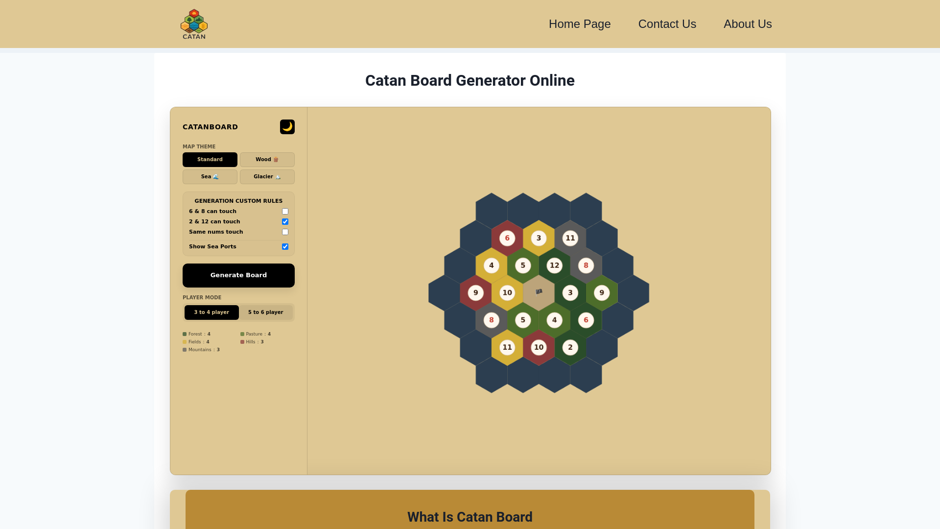 website screenshot of https://catanforg.com/