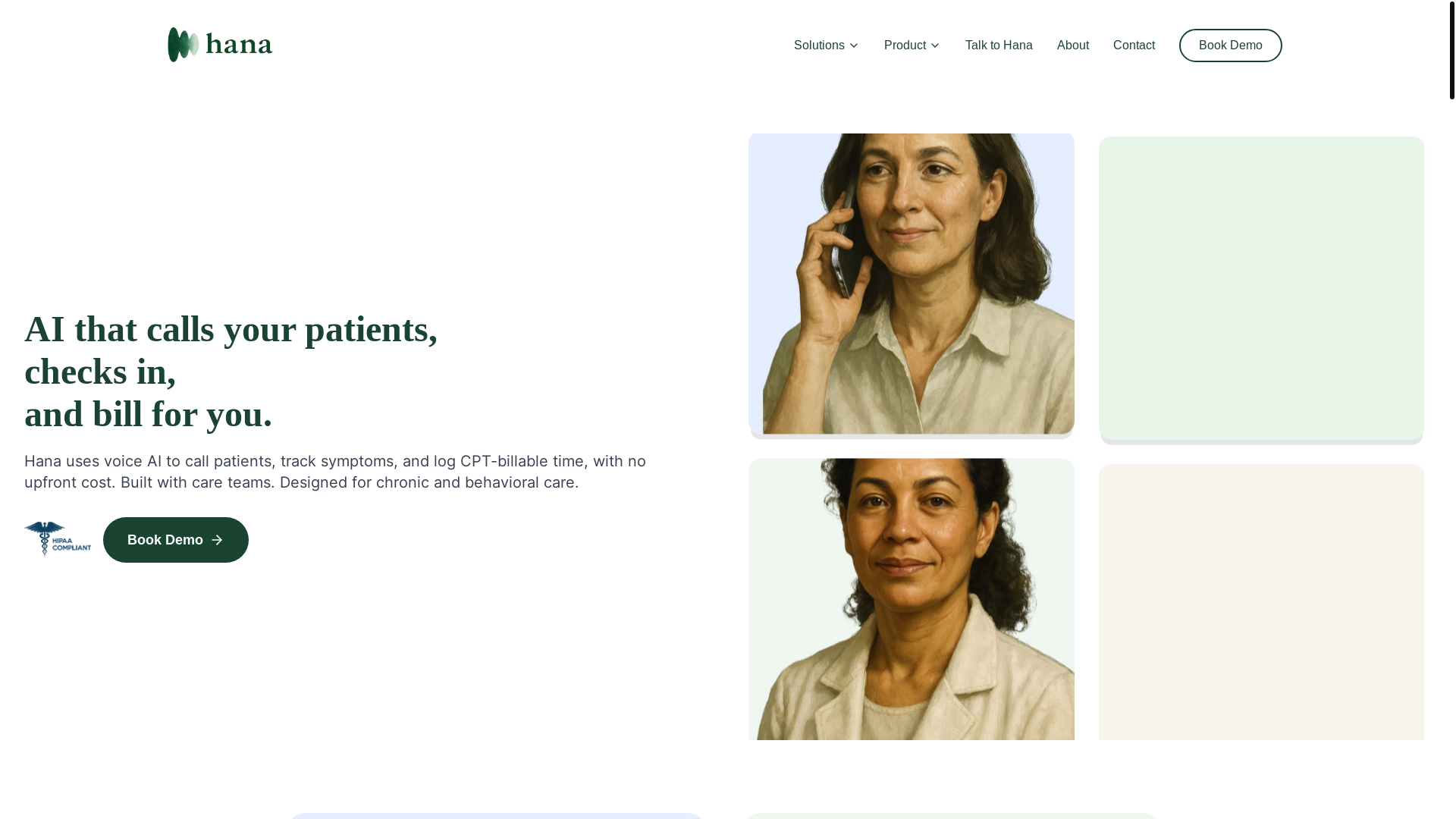 website screenshot of https://tryhanahealth.com/